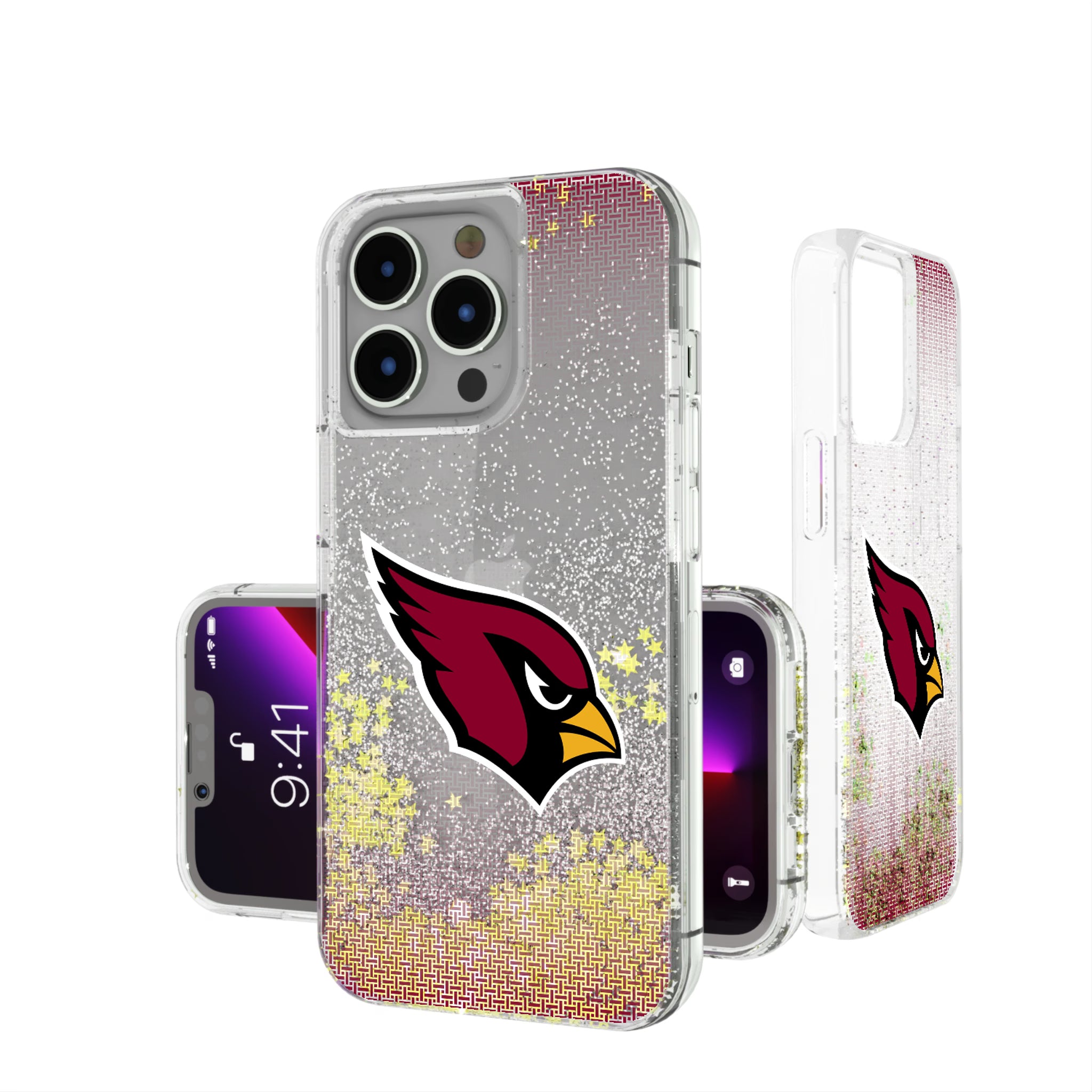 Arizona Cardinals Linen iPhone Glitter Phone Case for Apple iPhone