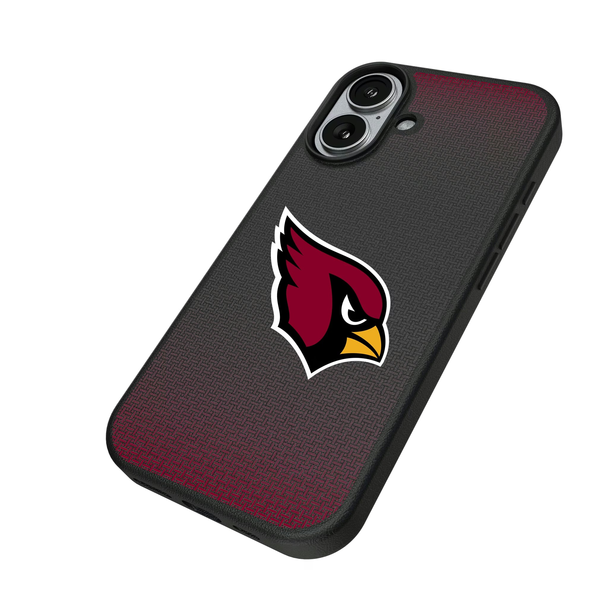 Arizona Cardinals Linen iPhone MagSafe Compatible Phone Case for Apple iPhone - Isometric View#Device_iPhone 17