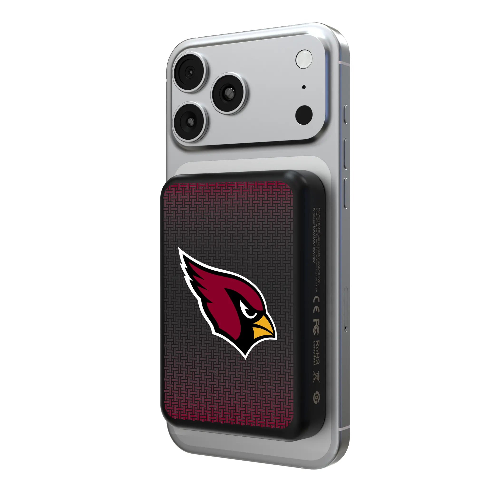 Arizona Cardinals Linen Wireless Mag Power Bank