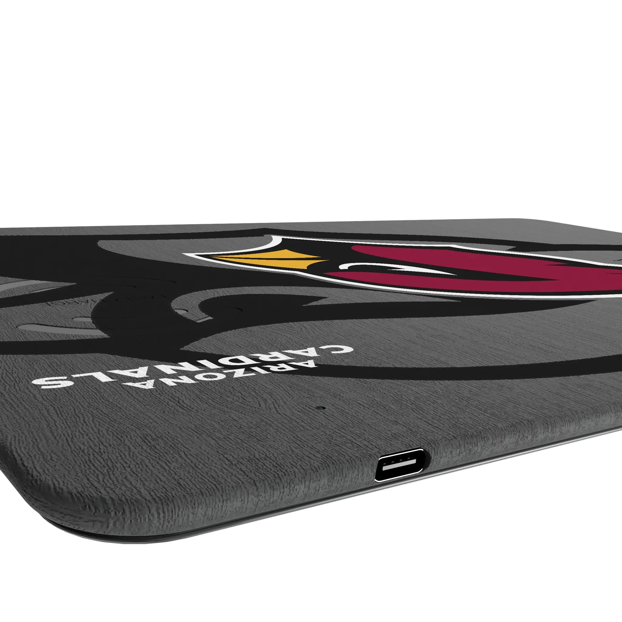 Arizona Cardinals Monocolor Tilt 15-Watt Wireless Charger and Mouse Pad