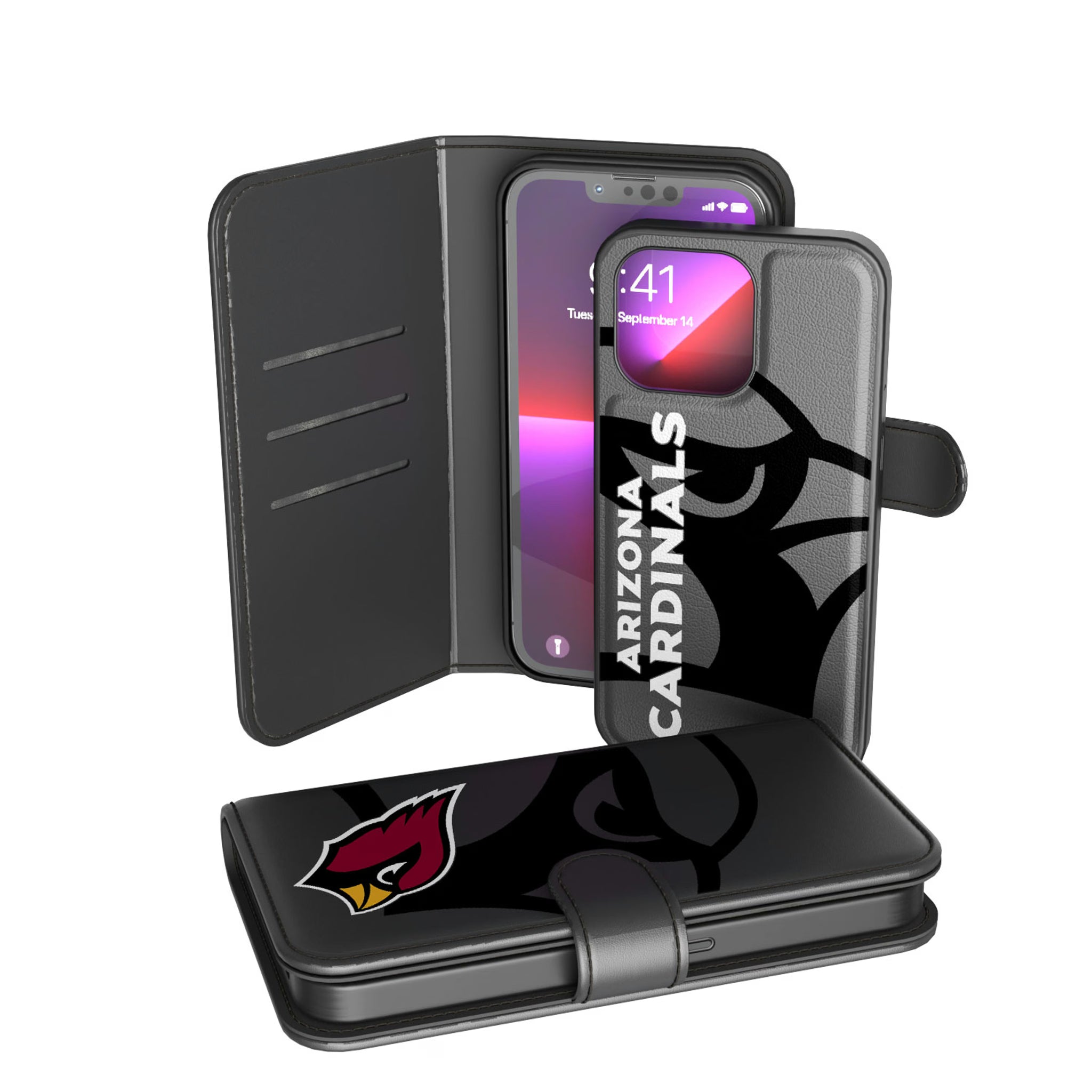 Arizona Cardinals Monocolor Tilt iPhone Wallet Phone Case for Apple iPhone