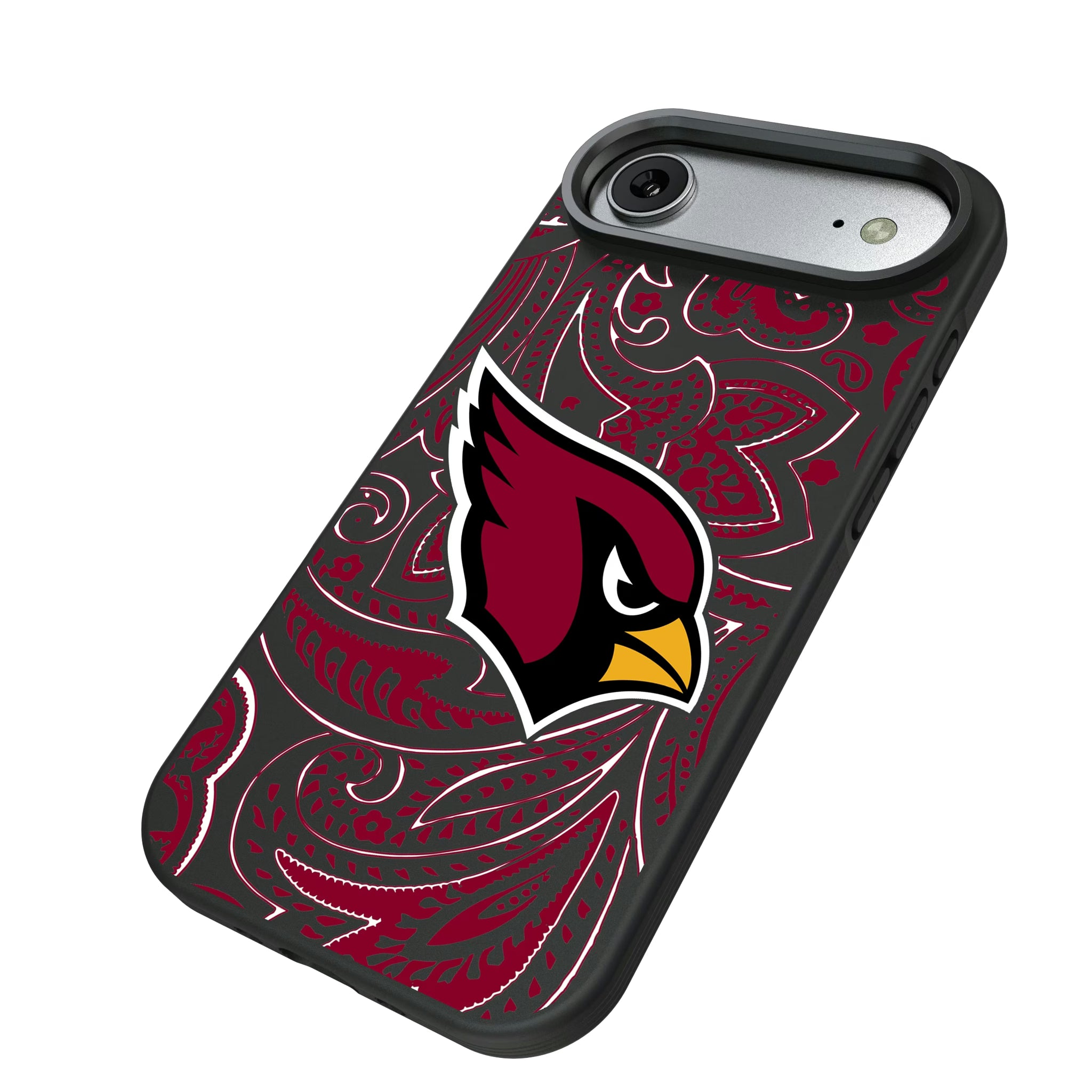 Arizona Cardinals Paisley iPhone Bump Phone Case for Apple iPhone - Isometric View#Device_iPhone Air