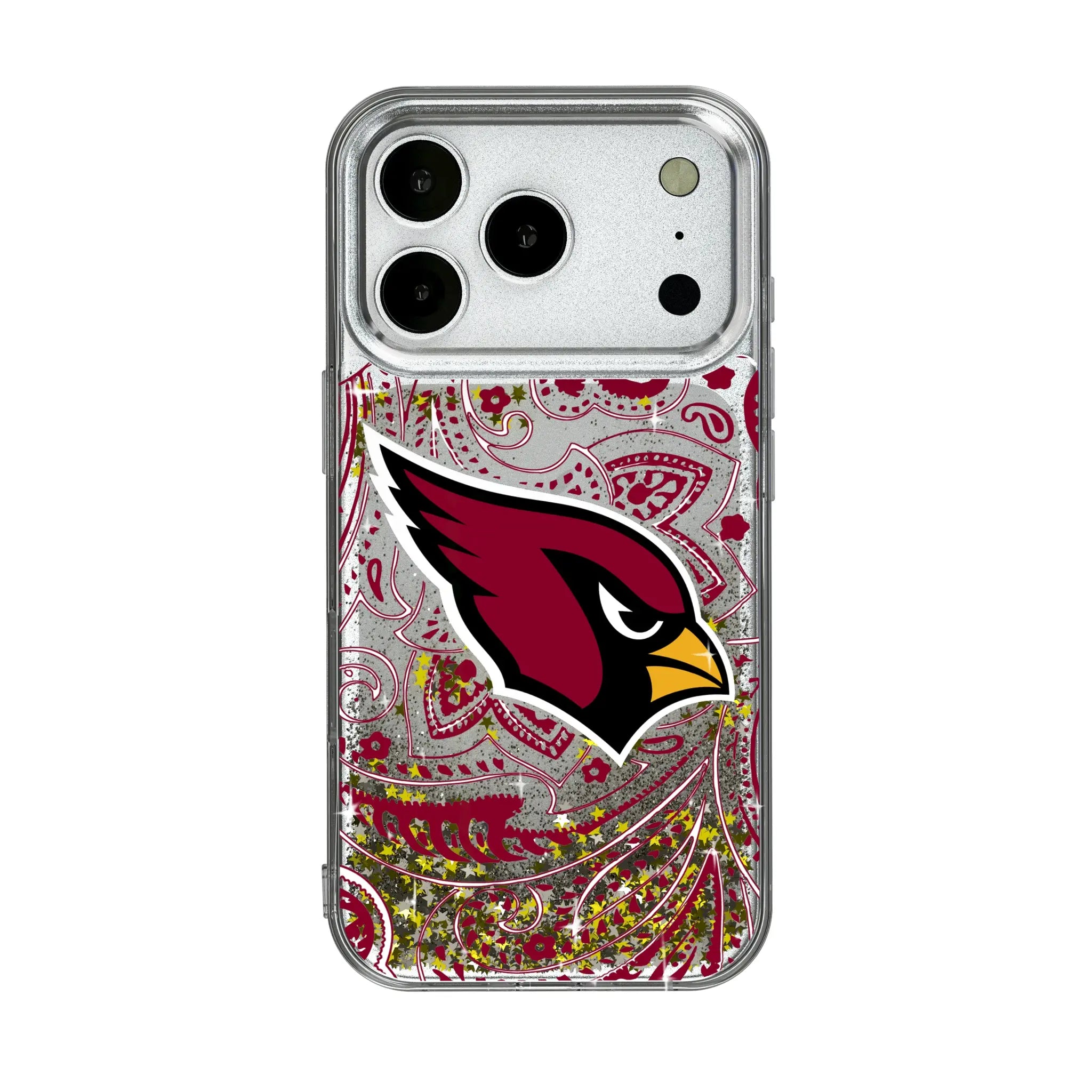Arizona Cardinals Paisley iPhone Glitter Phone Case for Apple iPhone