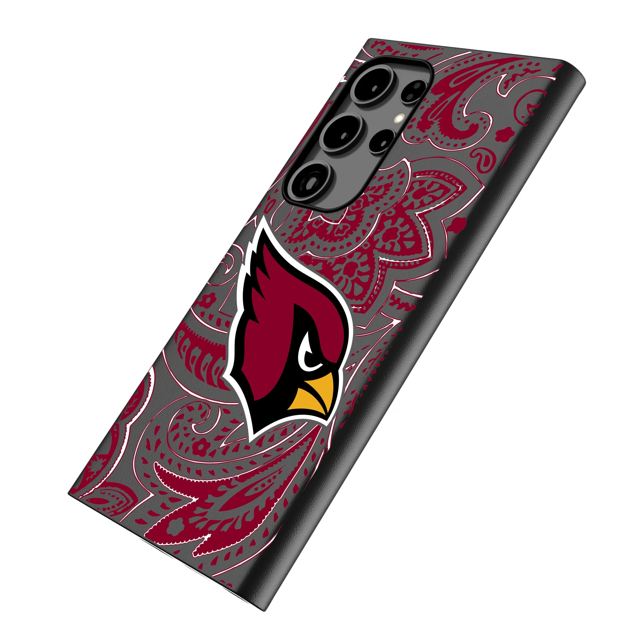 Arizona Cardinals Paisley Galaxy MagSafe Compatible Phone Case for Samsung Galaxy - Isometric View