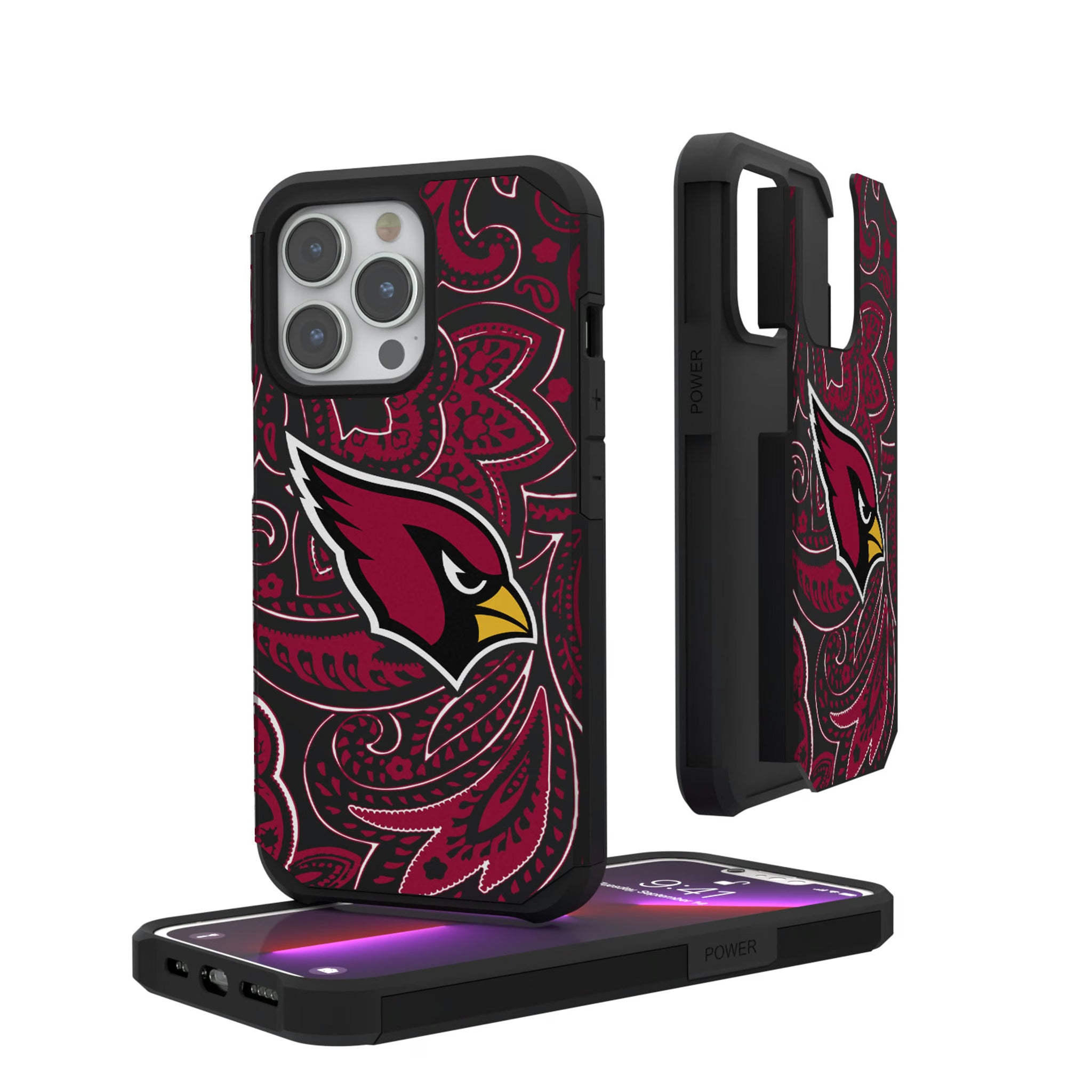 Arizona Cardinals Paisley iPhone Rugged Phone Case for Apple iPhone