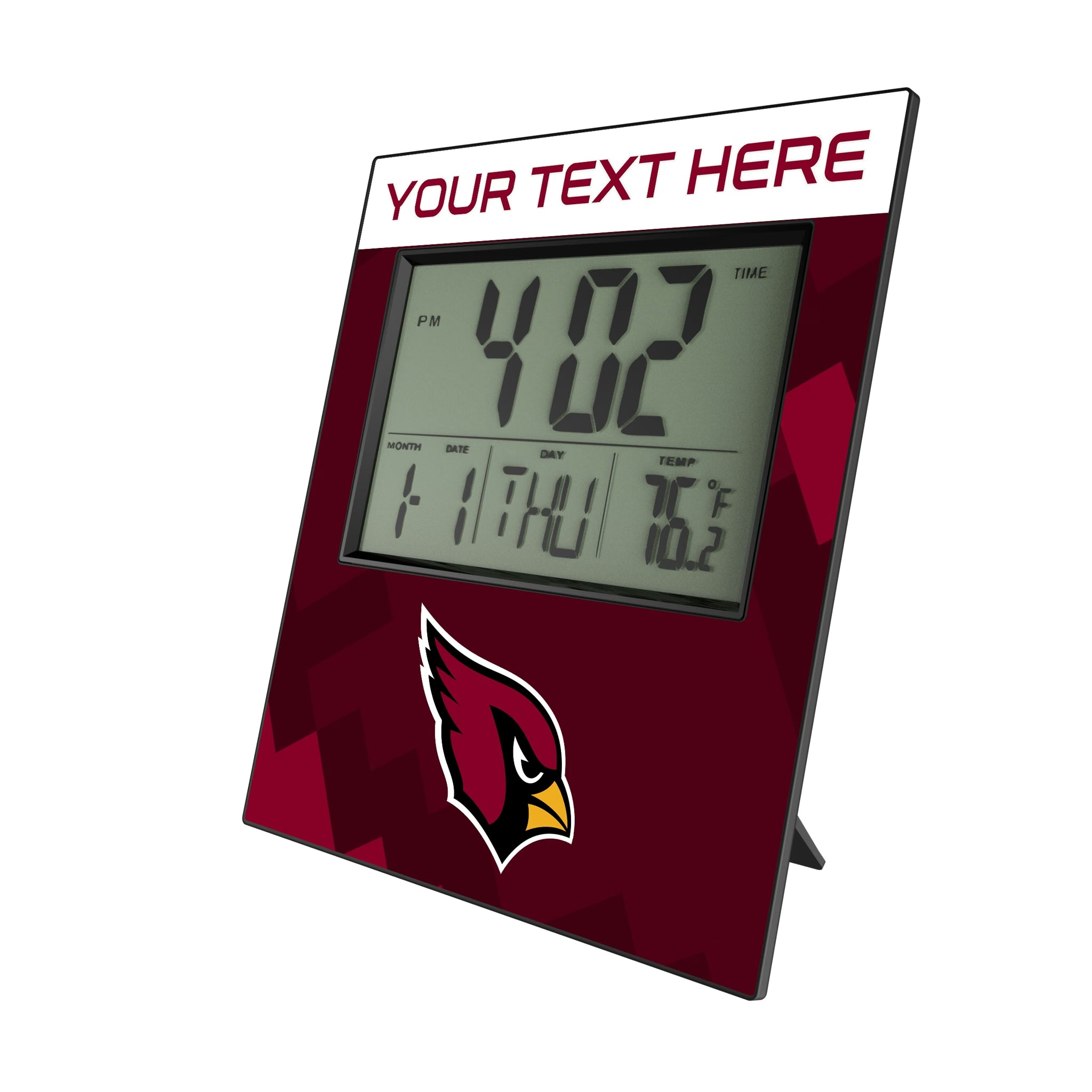 Arizona Cardinals Personalized Color Block Wall Clock