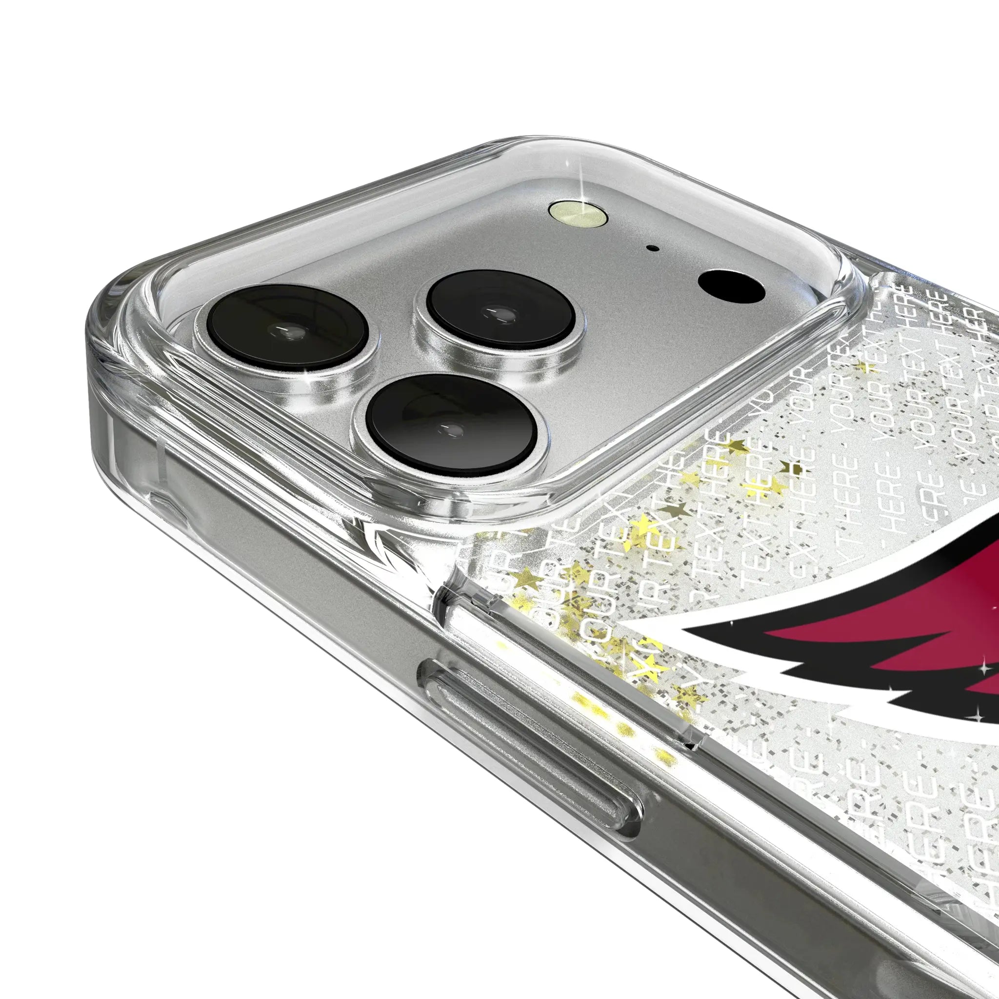 Arizona Cardinals Personalized EndZone Plus iPhone Glitter Phone Case for Apple iPhone - Detail