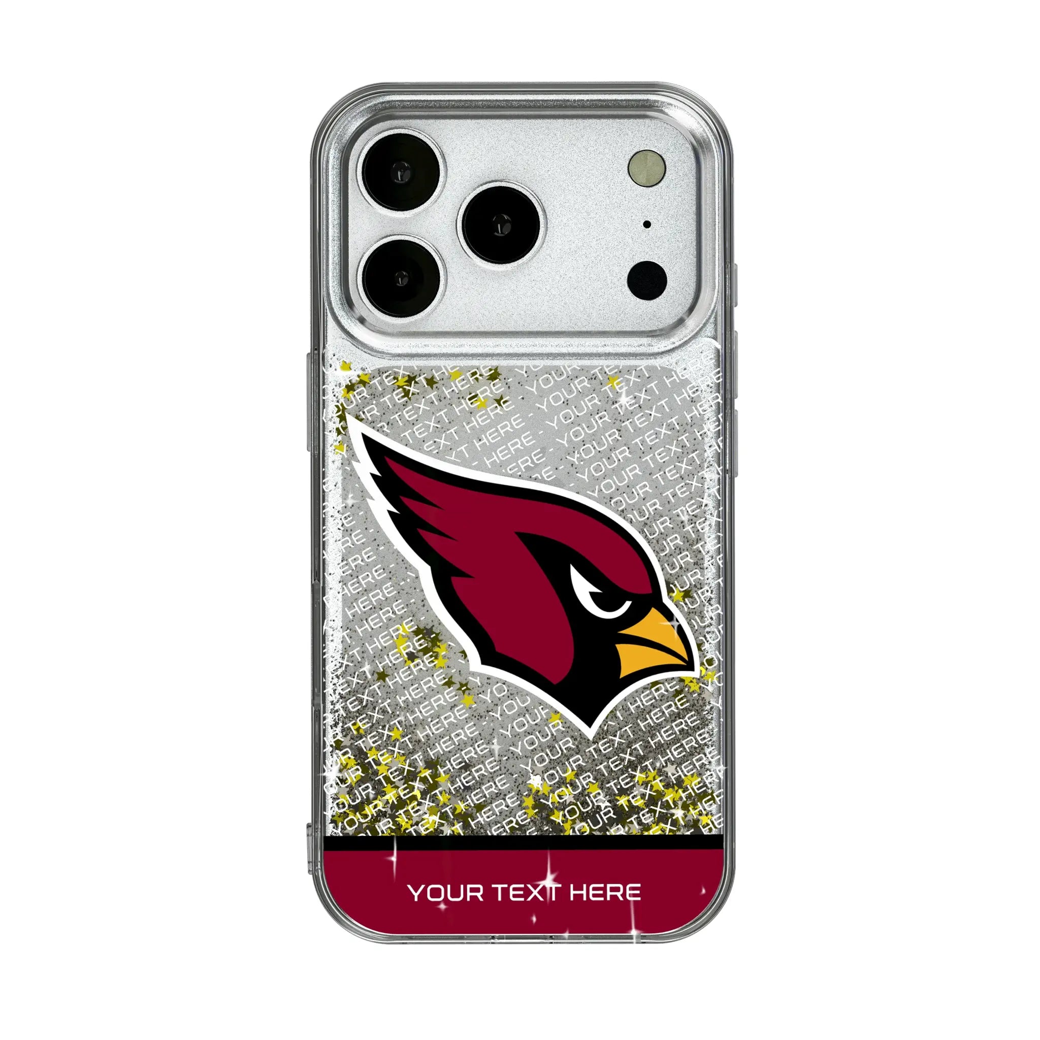 Arizona Cardinals Personalized EndZone Plus iPhone Glitter Phone Case for Apple iPhone
