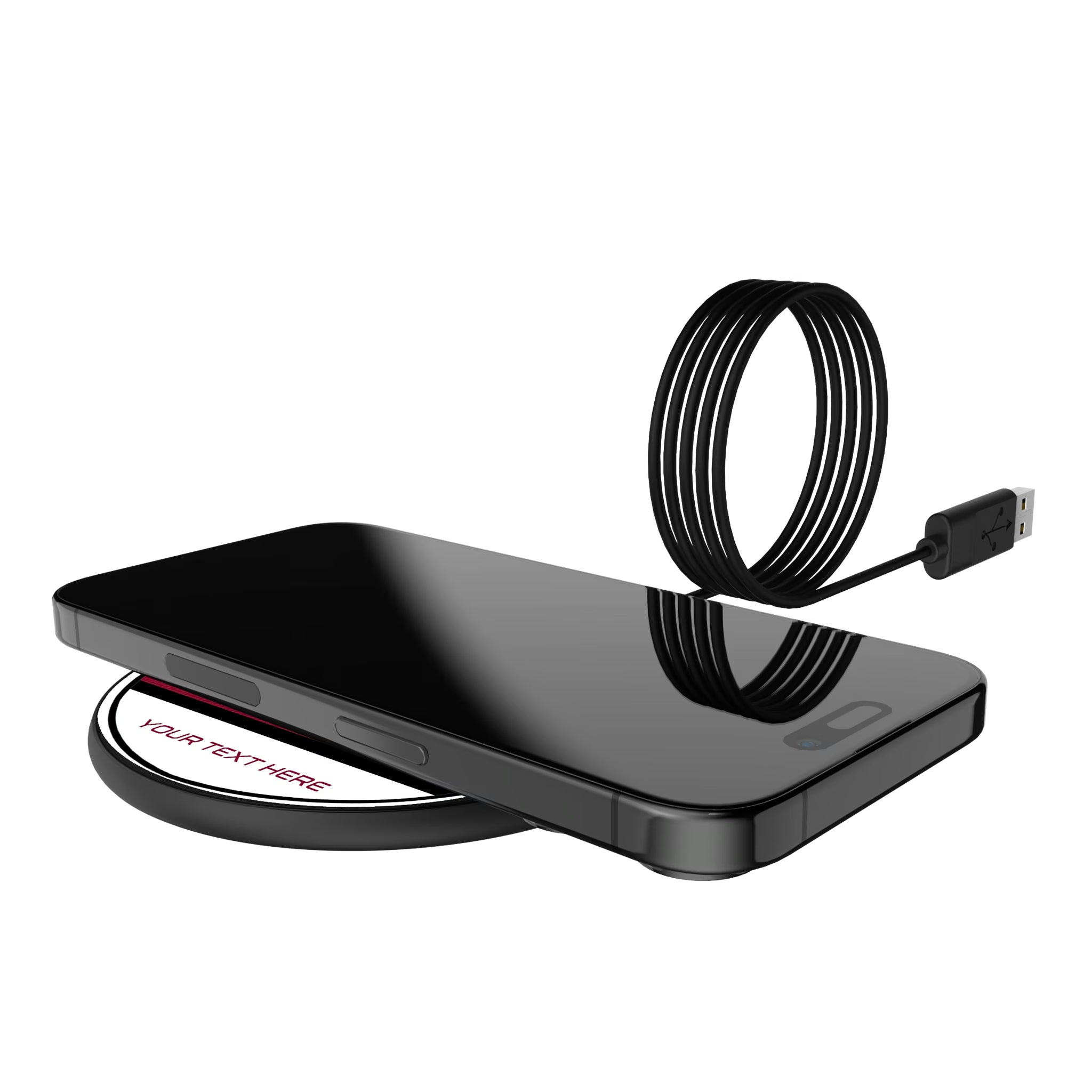 Arizona Cardinals Personalized Endzone Solid 15-Watt Wireless Charger - Lifestyle