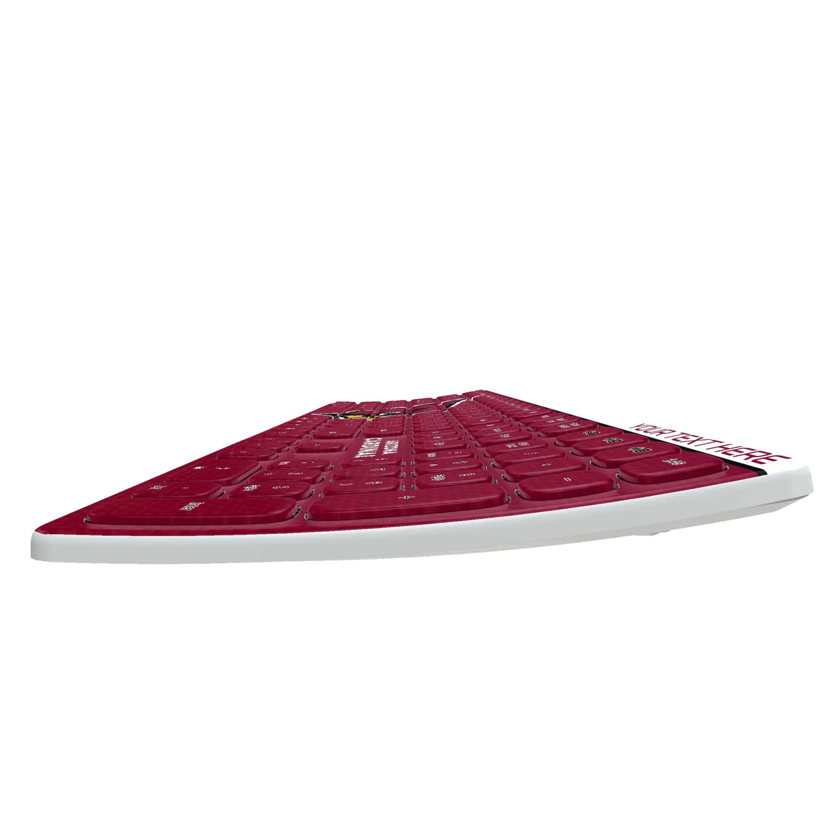 Arizona Cardinals Personalized Endzone Solid KKB605 Curved Wireless Keyboard