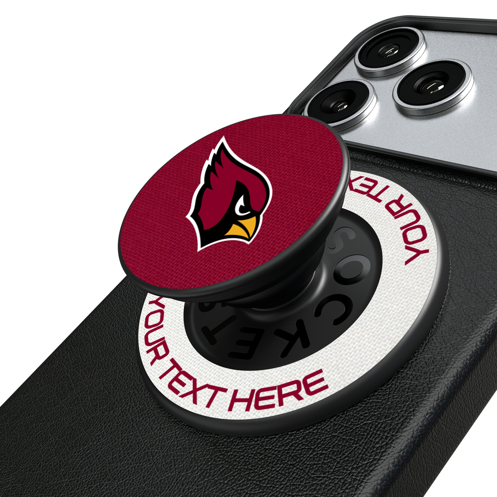 Arizona Cardinals Personalized Endzone Solid Popsockets Round Magnetic