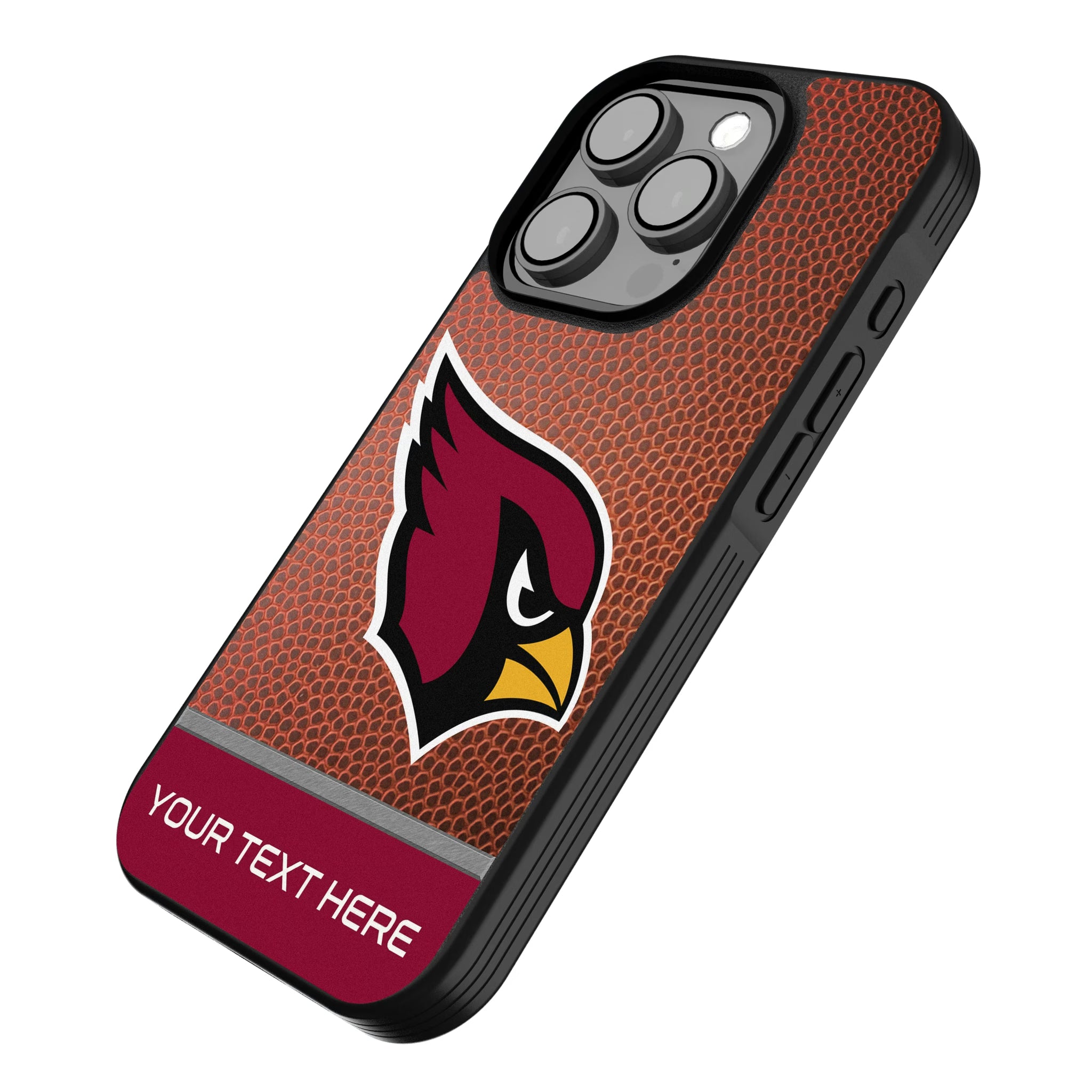 Arizona Cardinals Personalized Football iPhone Bump Phone Case for Apple iPhone - Isometric View