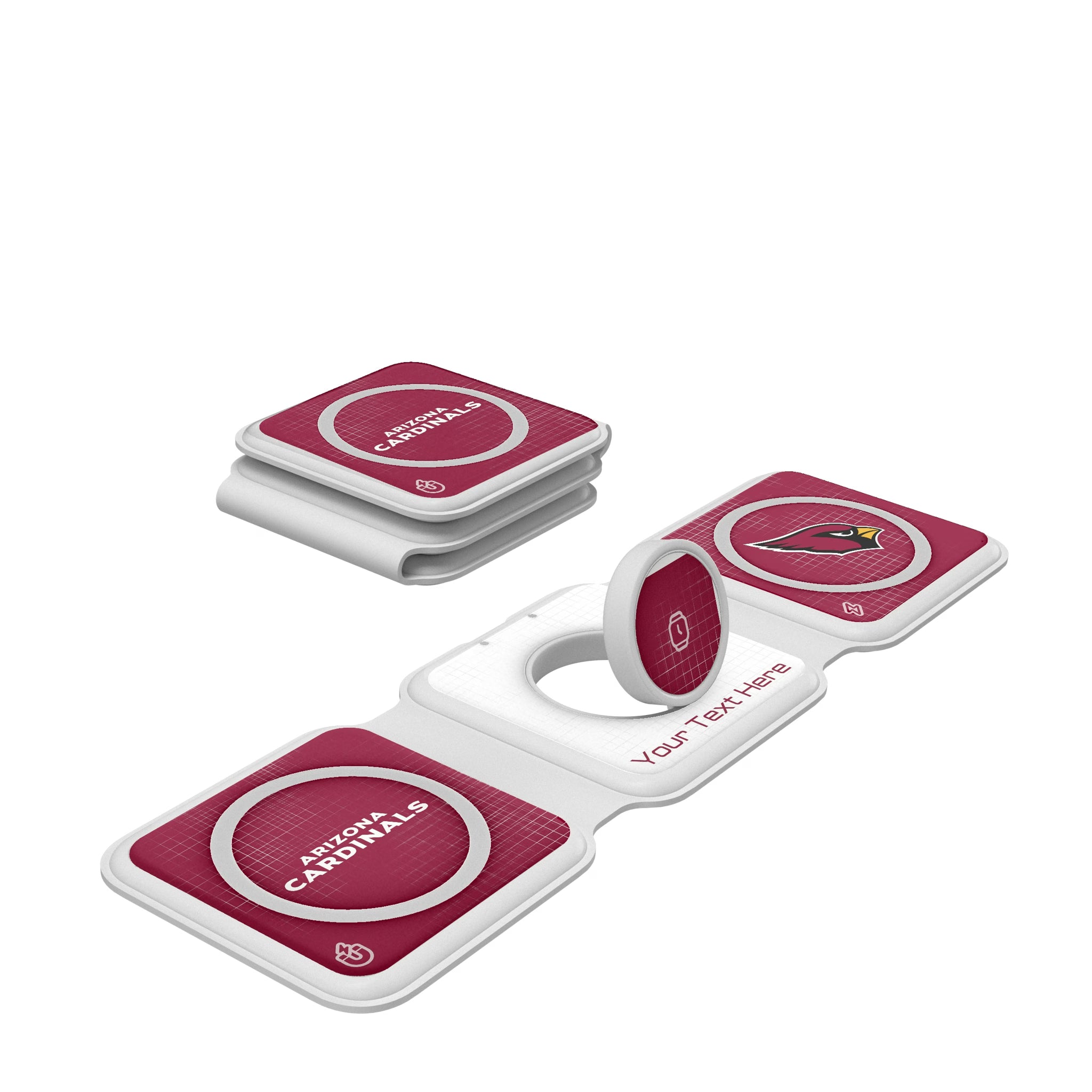 Arizona Cardinals Personalized Hatch Foldable 3 in 1 Charger