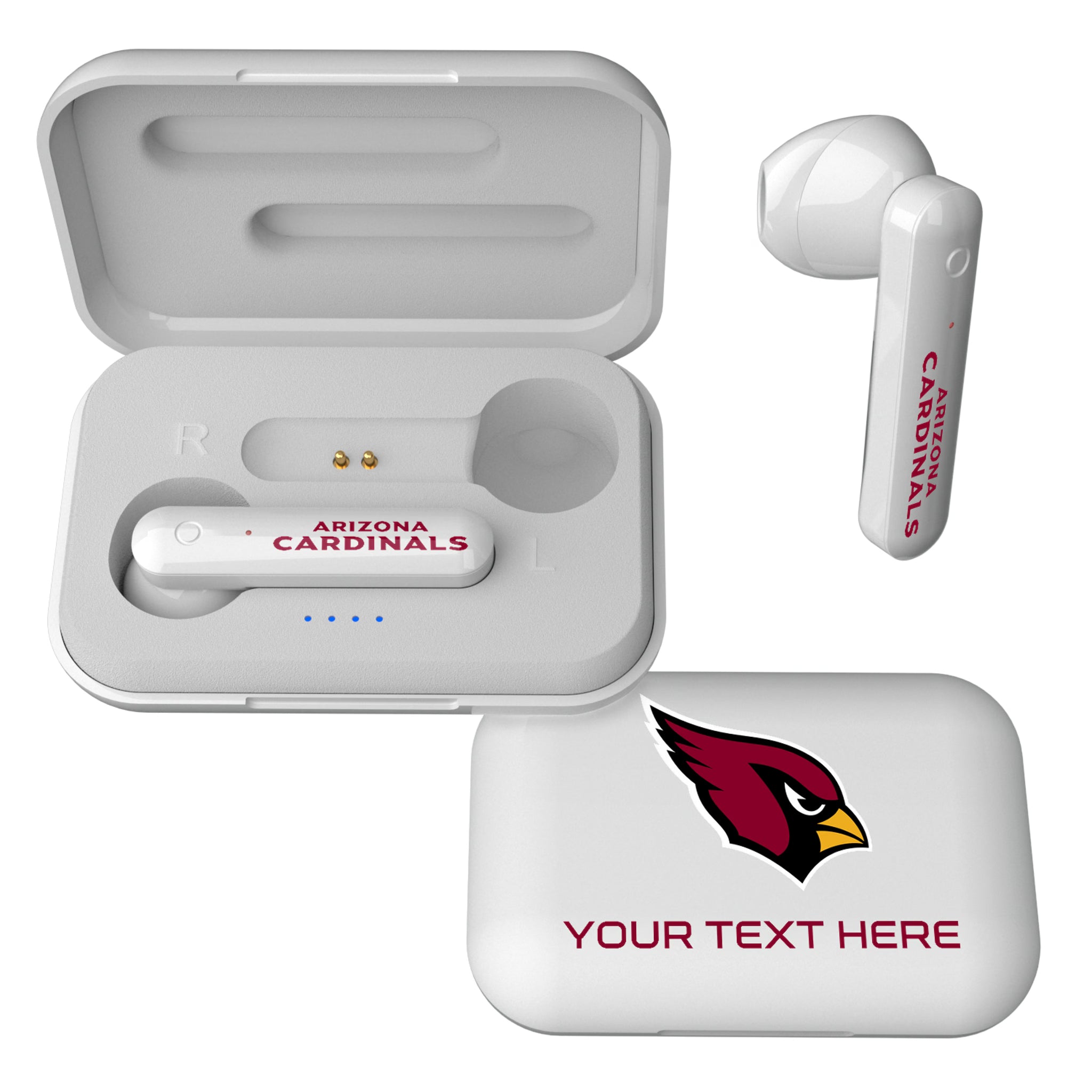 Arizona Cardinals Personalized Insignia Wireless TWS Earbuds