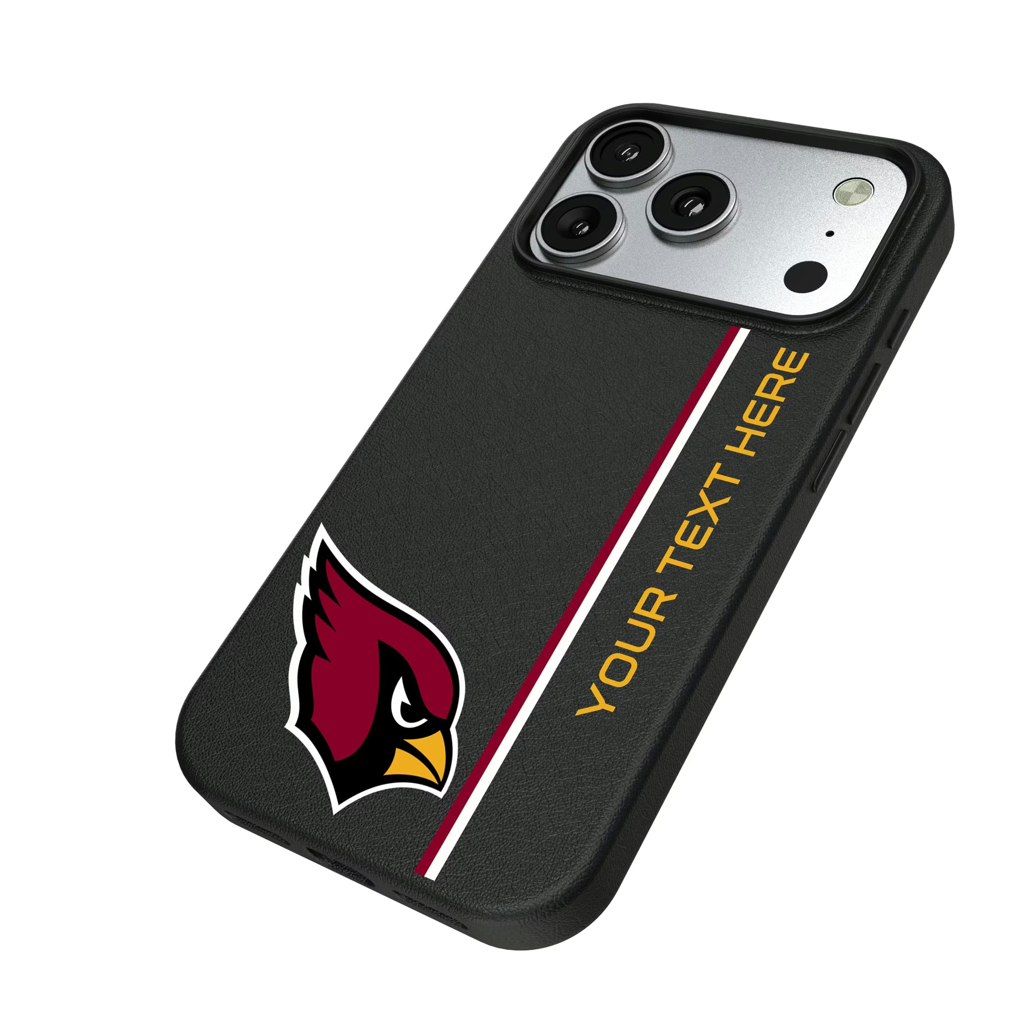 Arizona Cardinals Personalized Sidebard iPhone MagSafe Compatible Phone Case for Apple iPhone - Isometric View#Device_iPhone 17 Pro