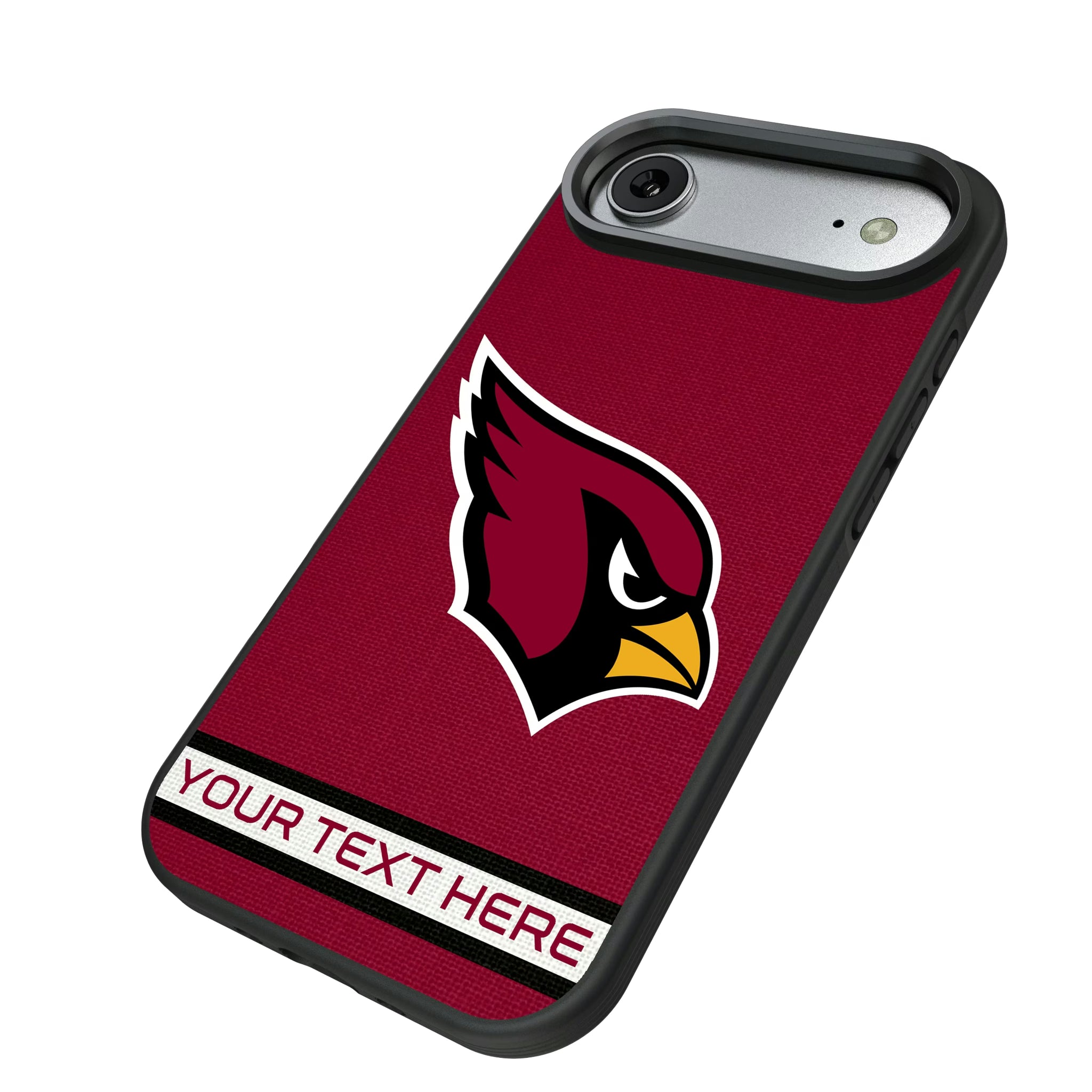 Arizona Cardinals Personalized Stripe iPhone Bump Phone Case for Apple iPhone - Isometric View#Device_iPhone Air