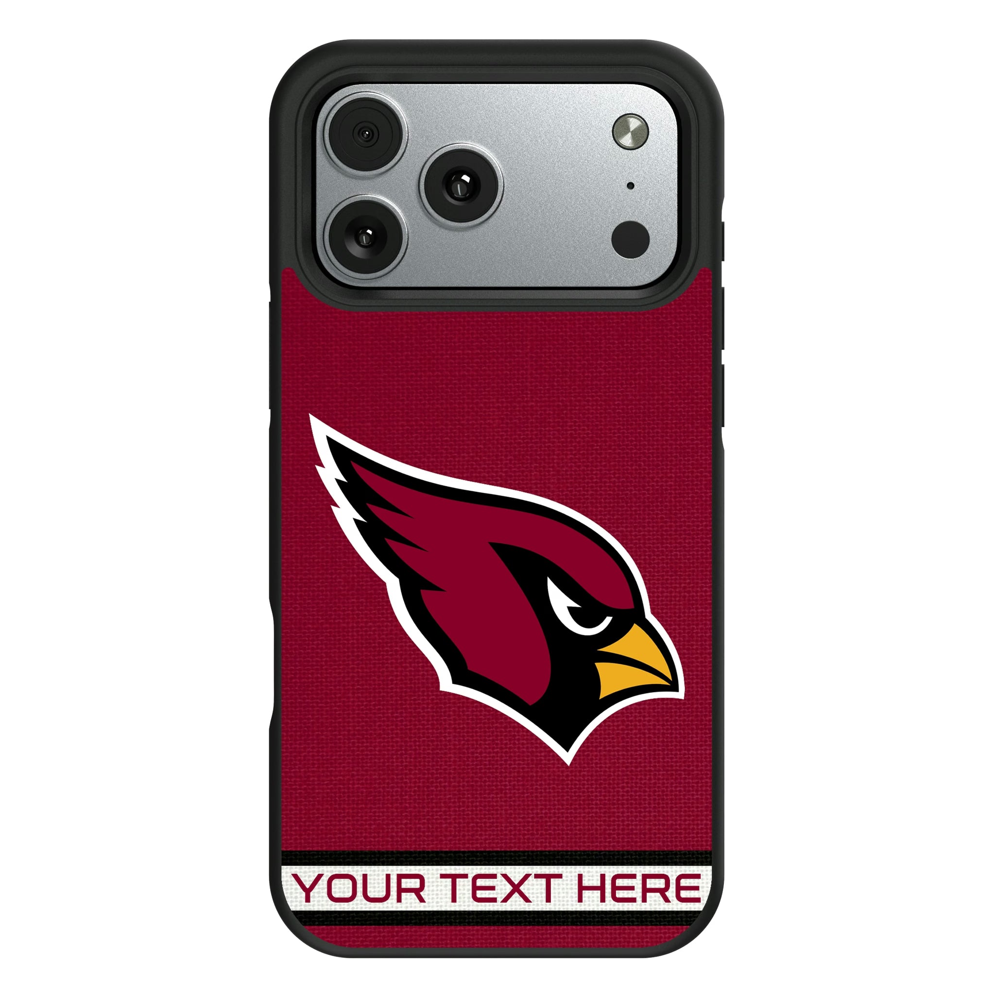 Arizona Cardinals Personalized Stripe iPhone Bump Phone Case for Apple iPhone#Device_iPhone 17 Pro Max