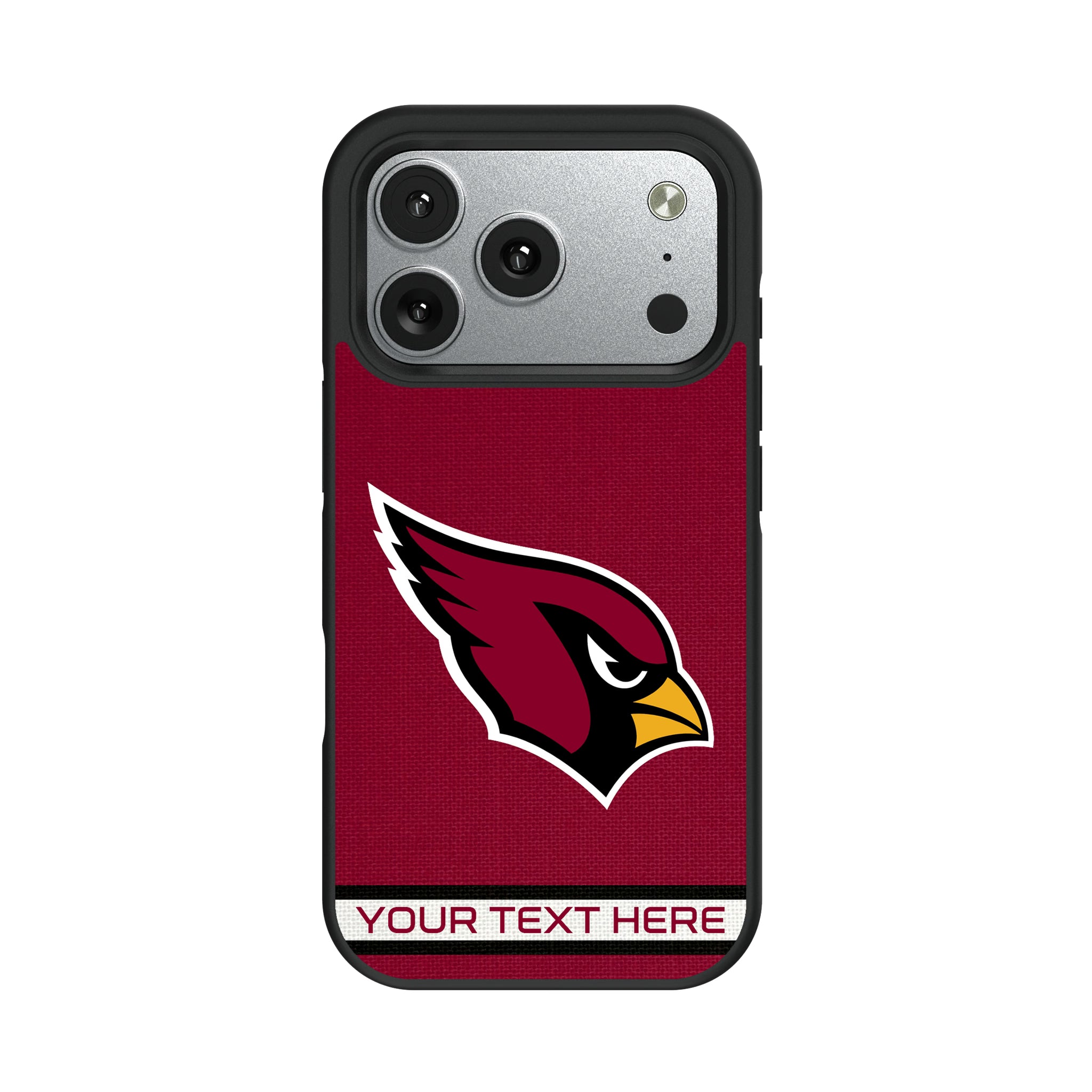 Arizona Cardinals Personalized Stripe iPhone Bump Phone Case for Apple iPhone#Device_iPhone 17 Pro