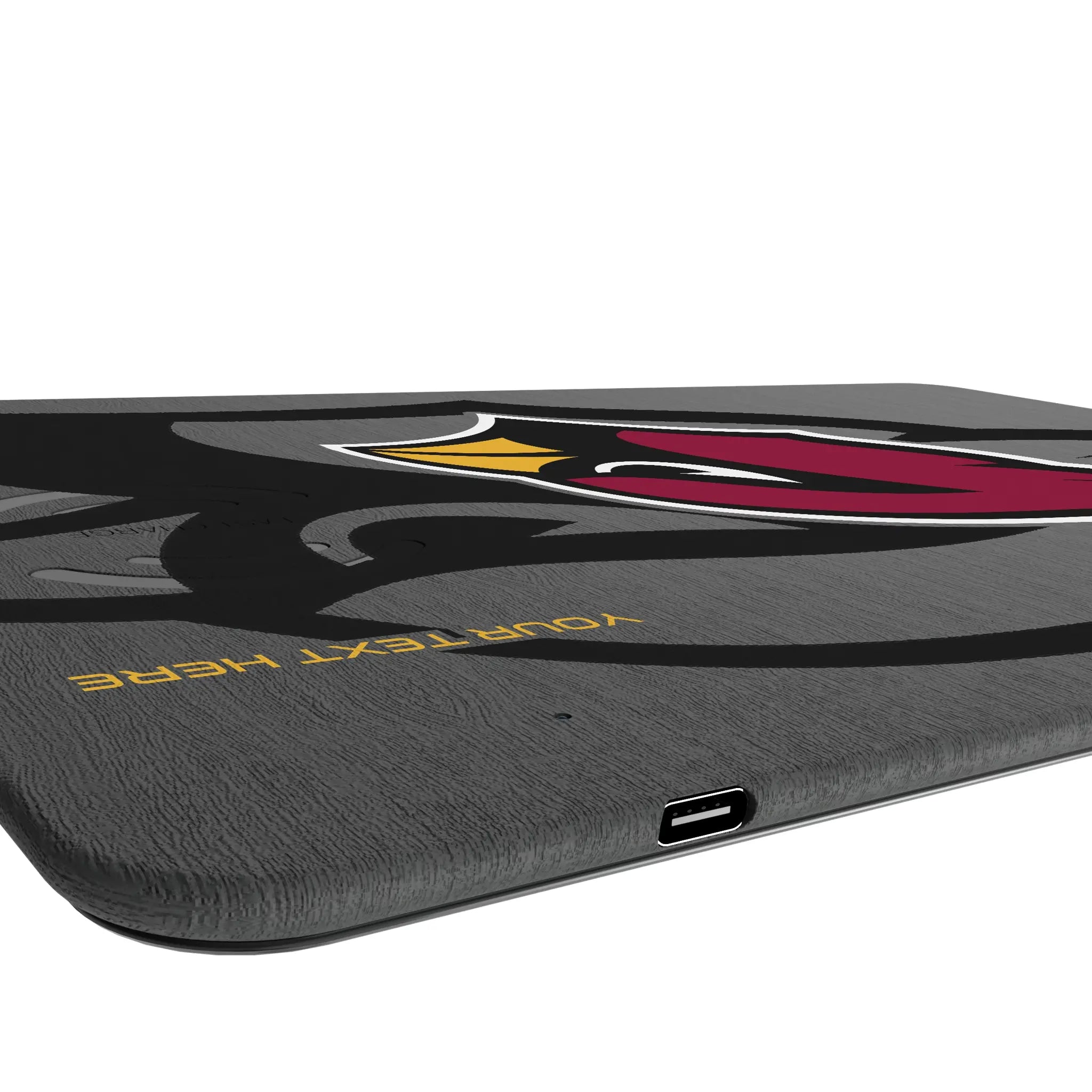 Arizona Cardinals Personalized Tilt 15-Watt Wireless Charger and Mouse Pad