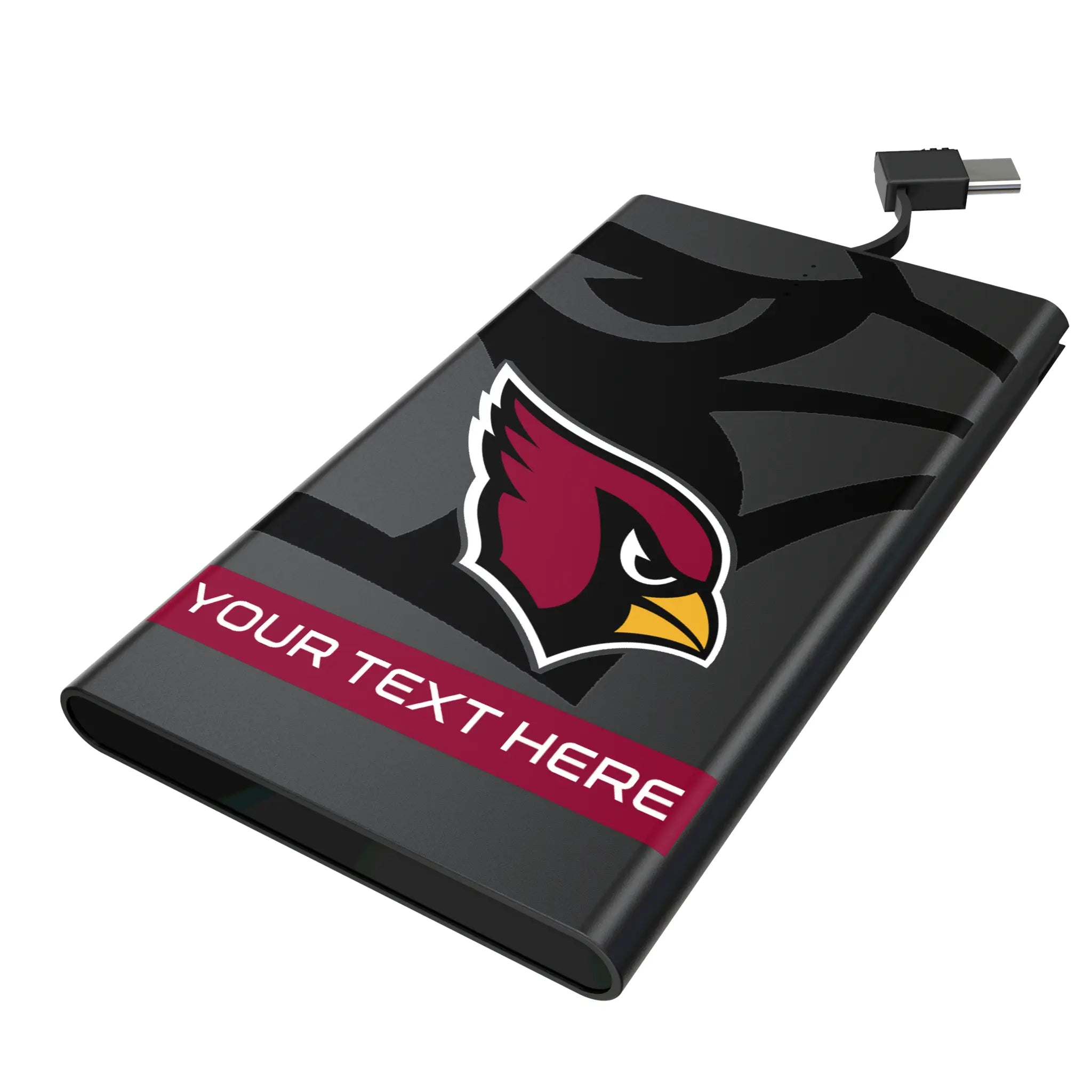 Arizona Cardinals Personalized Tilt 5000mAh Flat Power Bank