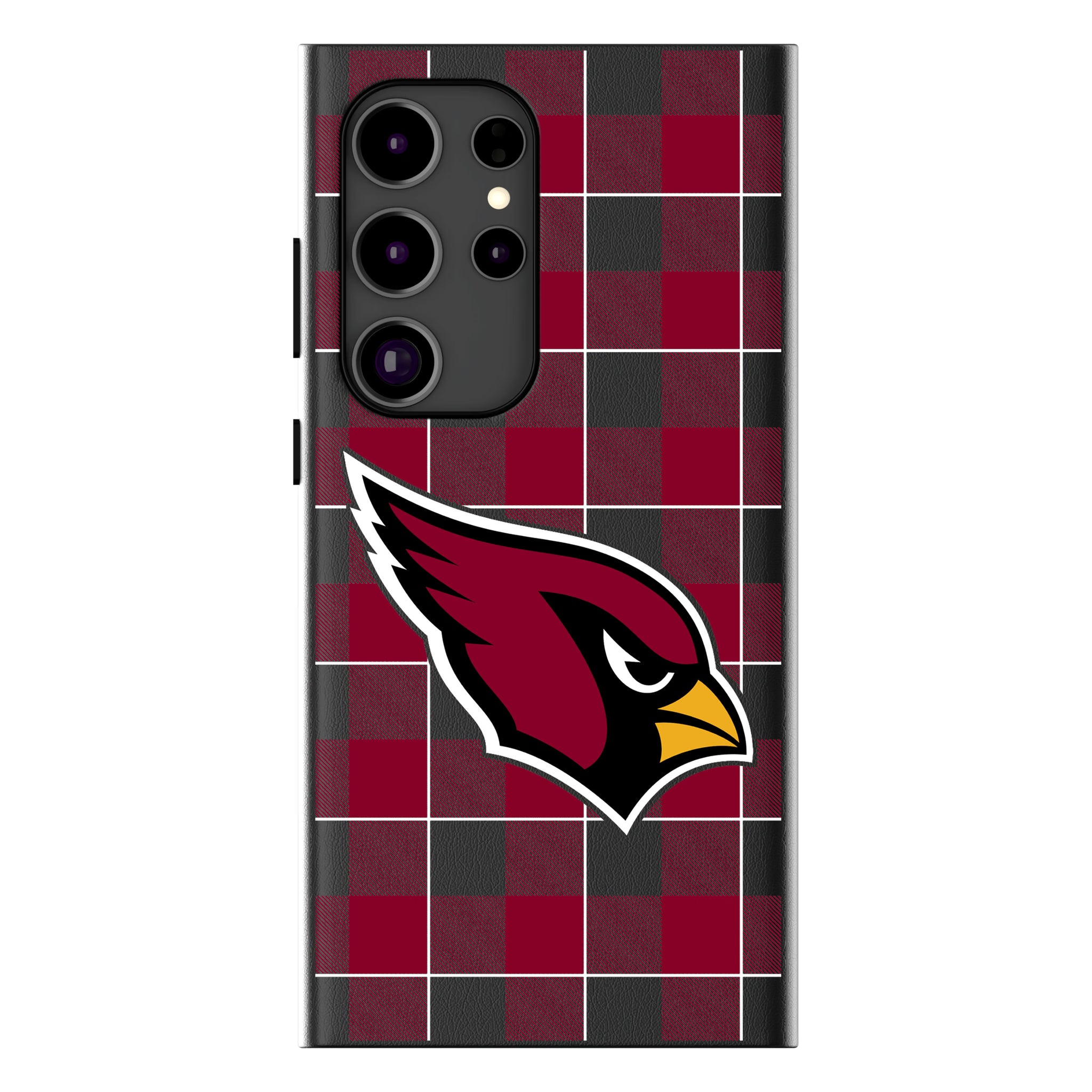 Arizona Cardinals Plaid Galaxy MagSafe Compatible Phone Case for Samsung Galaxy