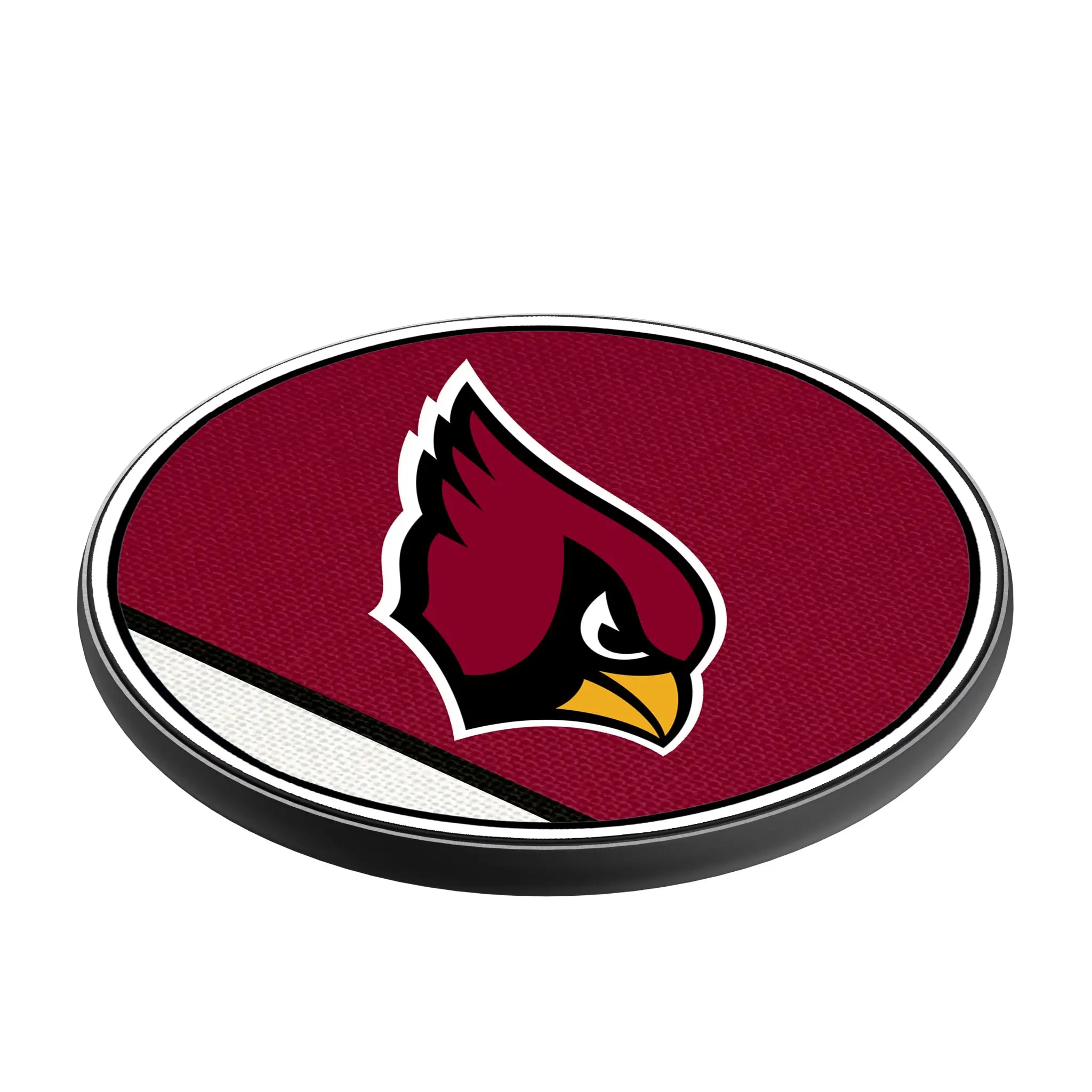 Arizona Cardinals Stripe 15-Watt Wireless Charger - Isometric View
