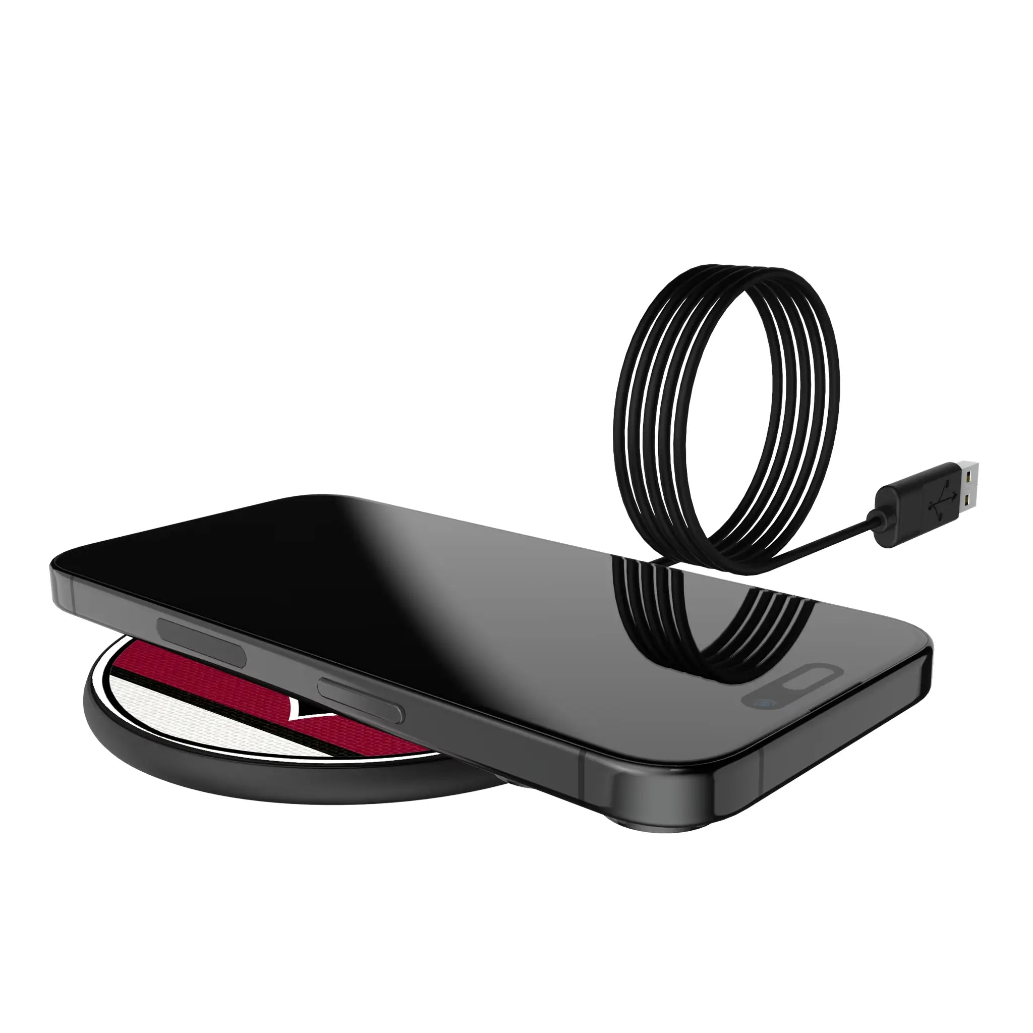 Arizona Cardinals Stripe 15-Watt Wireless Charger - Lifestyle