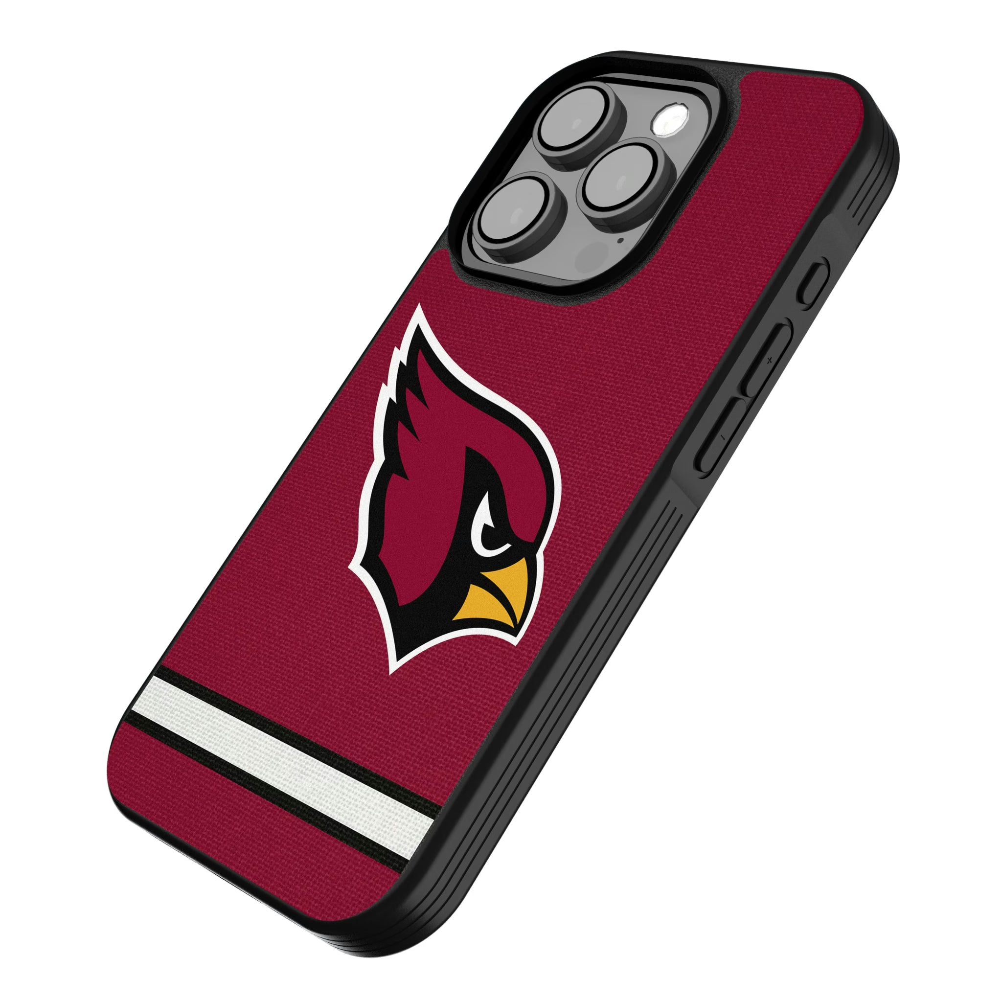 Arizona Cardinals Stripe iPhone Bump Phone Case for Apple iPhone - Isometric View