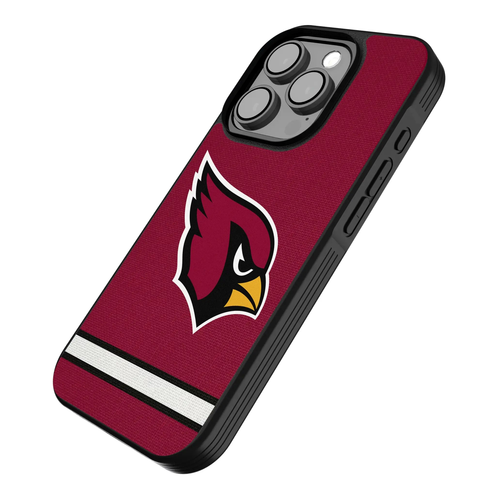 Arizona Cardinals Stripe iPhone Bump Phone Case for Apple iPhone - Isometric View