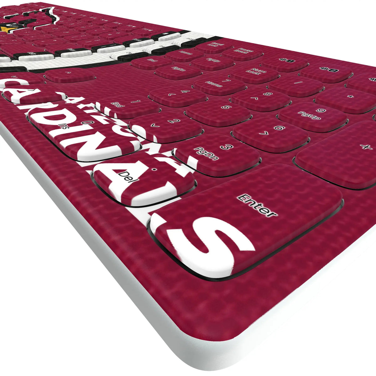 Arizona Cardinals Stripe KKB605 Curved Wireless Keyboard - Detail
