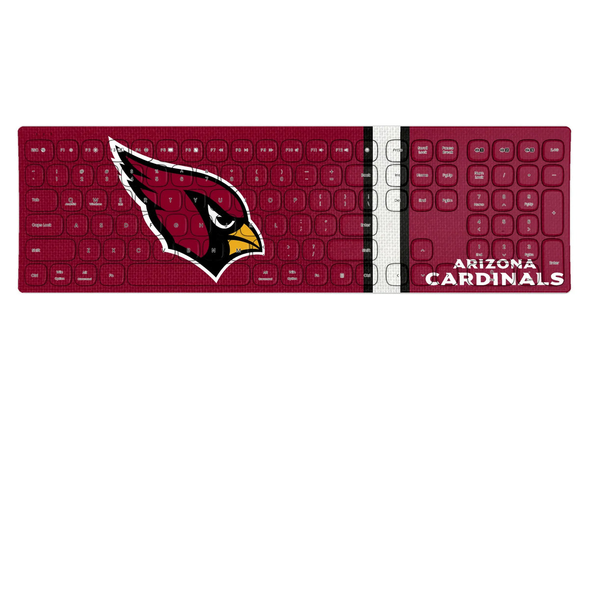 Arizona Cardinals Stripe KKB605 Curved Wireless Keyboard