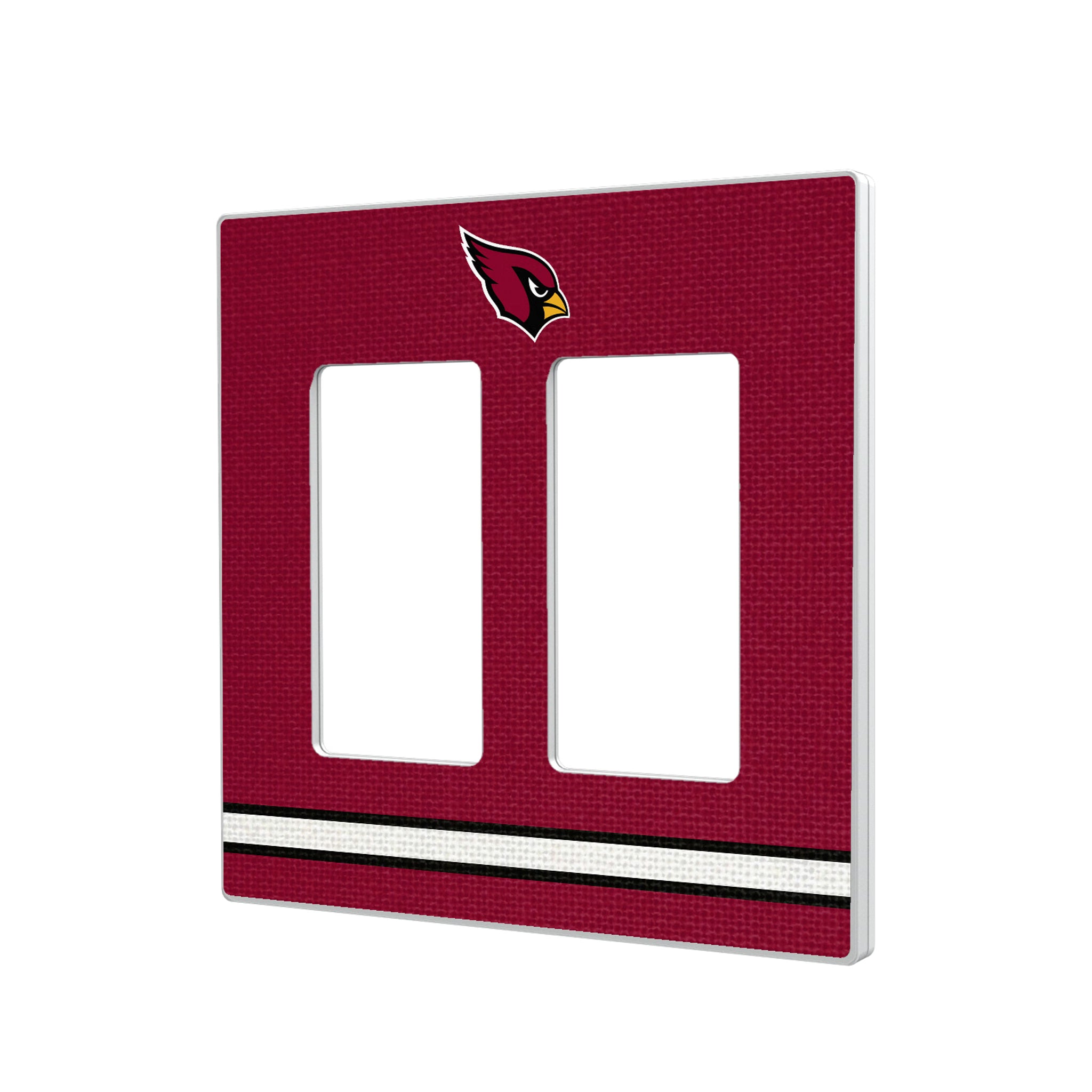 Arizona Cardinals Stripe Hidden-Screw Light Switch Plate#Style_Double Rocker