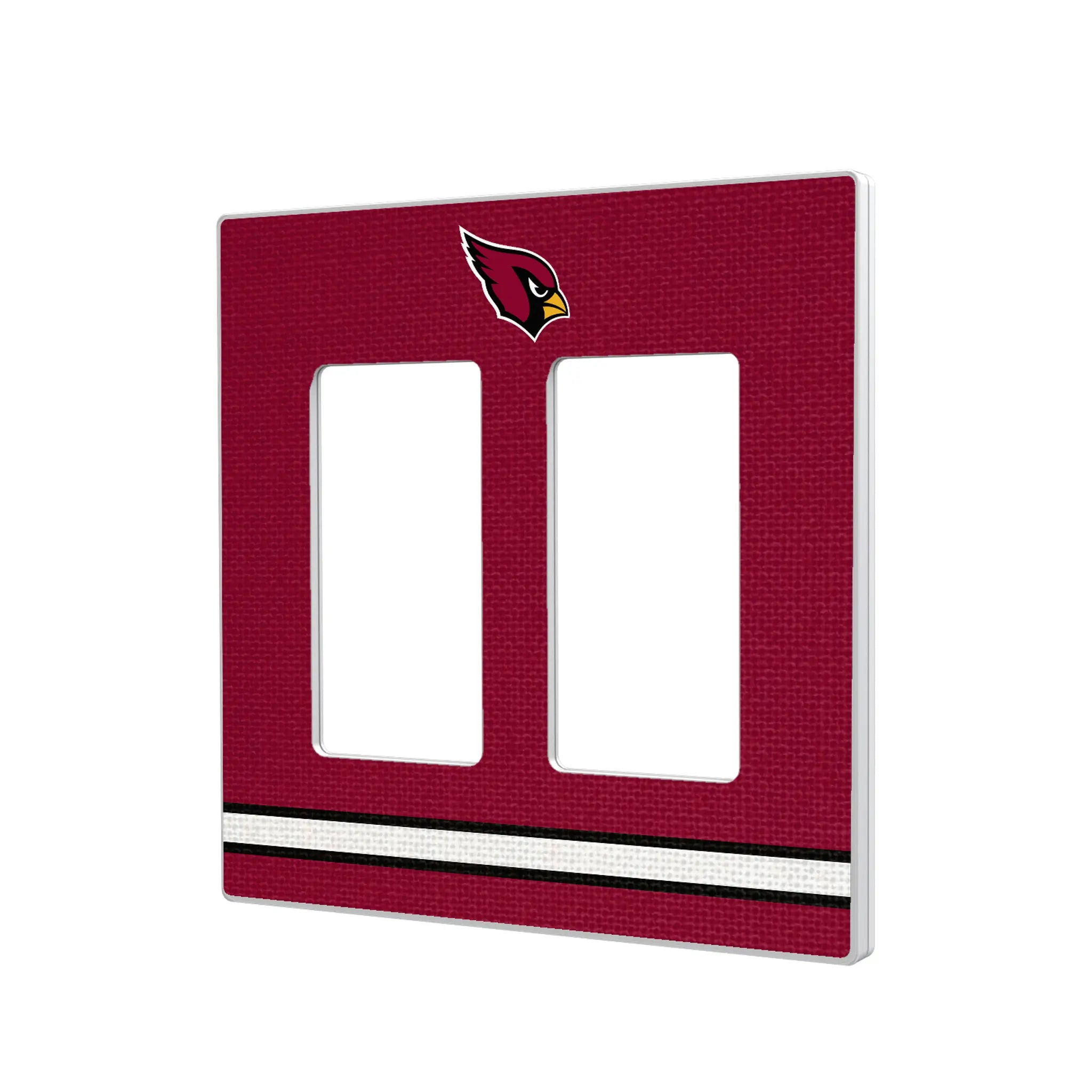 Arizona Cardinals Stripe Hidden-Screw Light Switch Plate#Style_Double Rocker