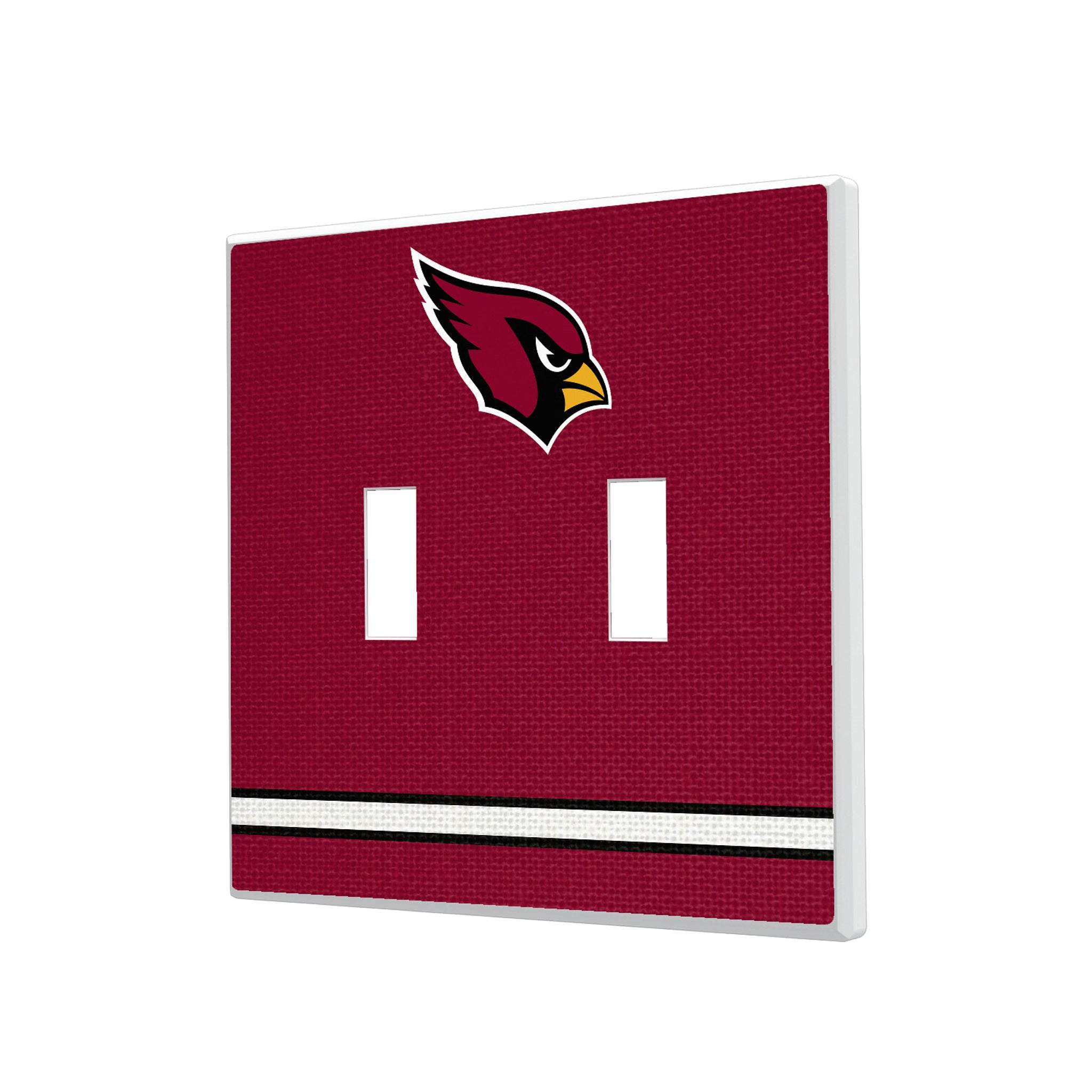 Arizona Cardinals Stripe Hidden-Screw Light Switch Plate#Style_Double Toggle
