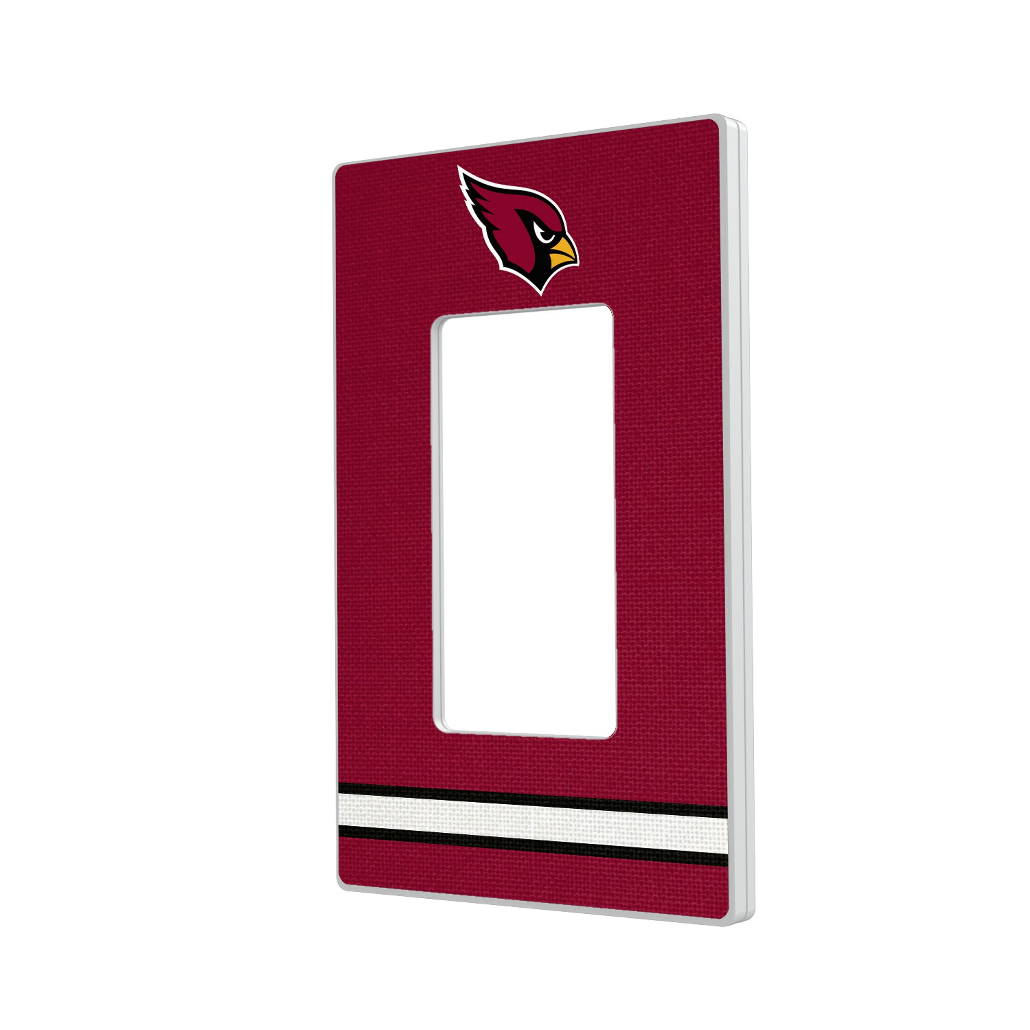 Arizona Cardinals Stripe Hidden-Screw Light Switch Plate#Style_Single Rocker