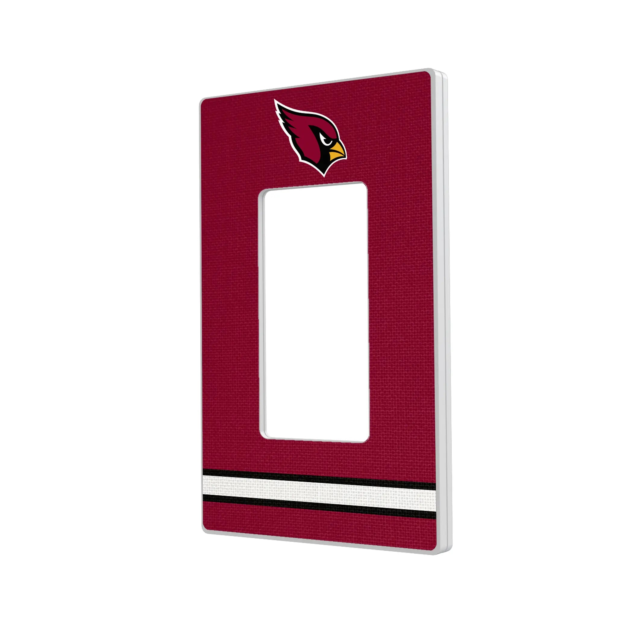 Arizona Cardinals Stripe Hidden-Screw Light Switch Plate#Style_Single Rocker