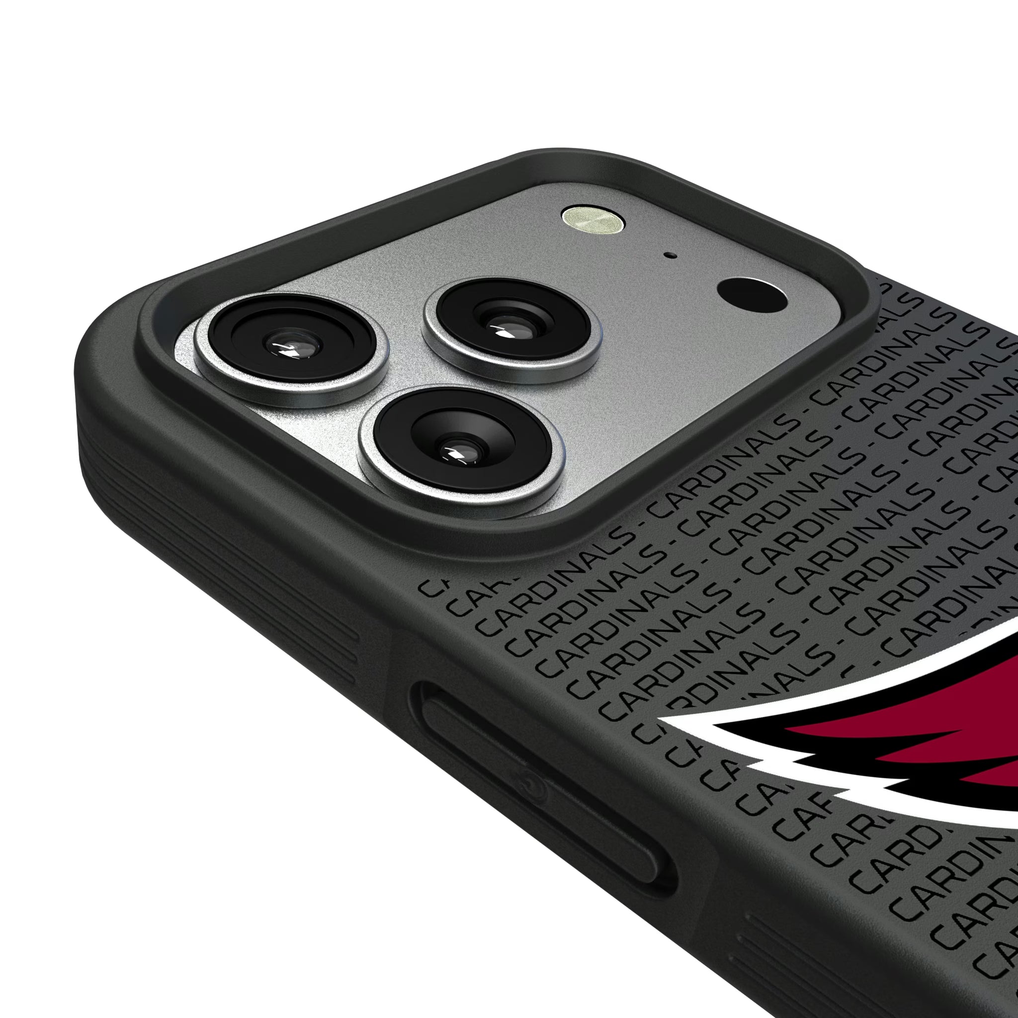Arizona Cardinals Text Backdrop iPhone Bump Phone Case for Apple iPhone - Detail#Device_iPhone 17 Pro