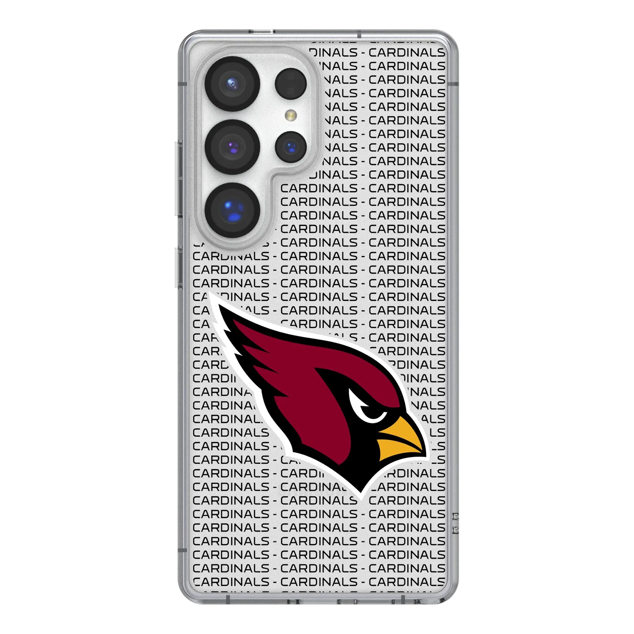 Arizona Cardinals Text Backdrop Galaxy Clear Phone Case for Samsung Galaxy#Device_Galaxy S25 Ultra