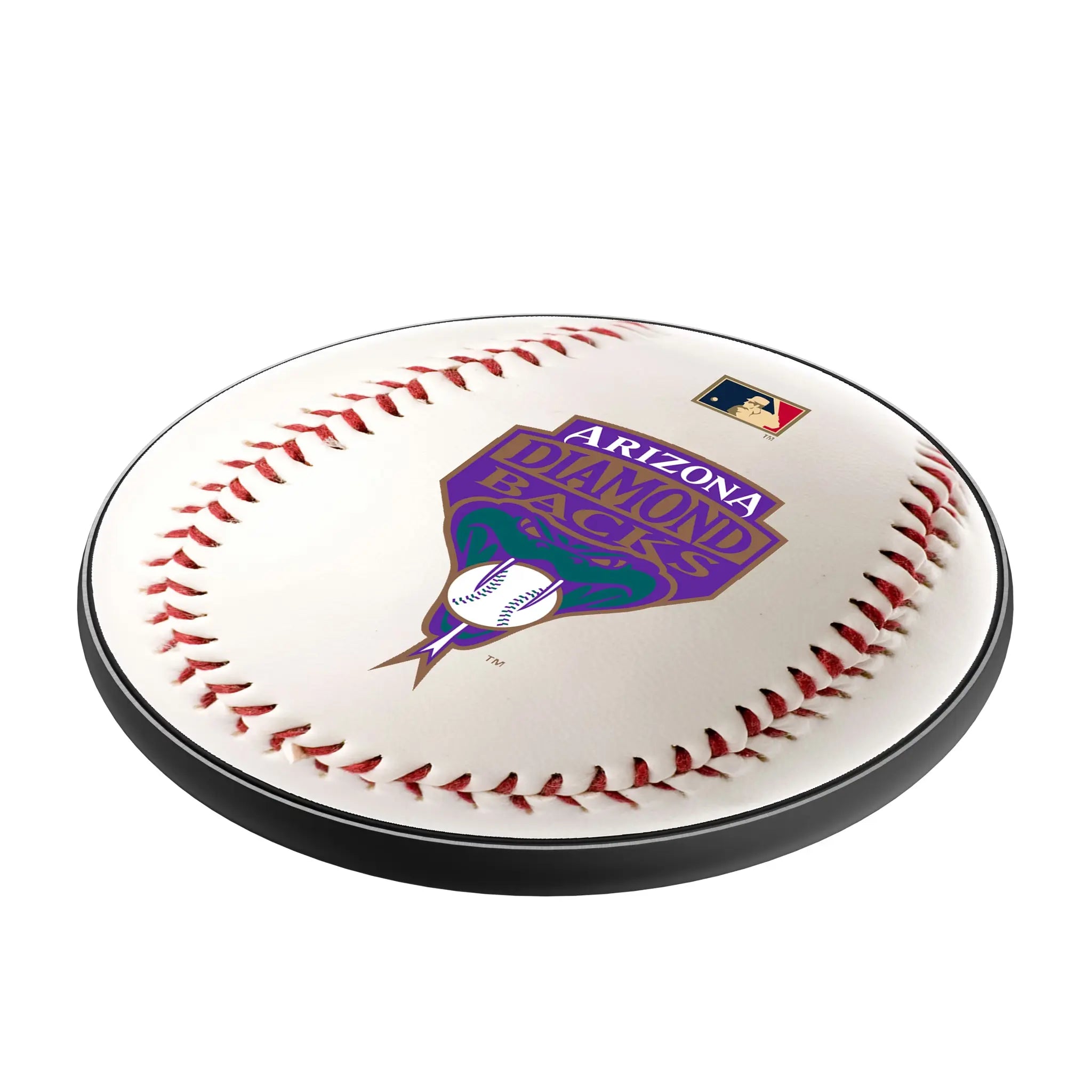 Arizona Diamondbacks 1999-2006 - Cooperstown Collection Baseball 15-Watt Wireless Charger - Isometric View