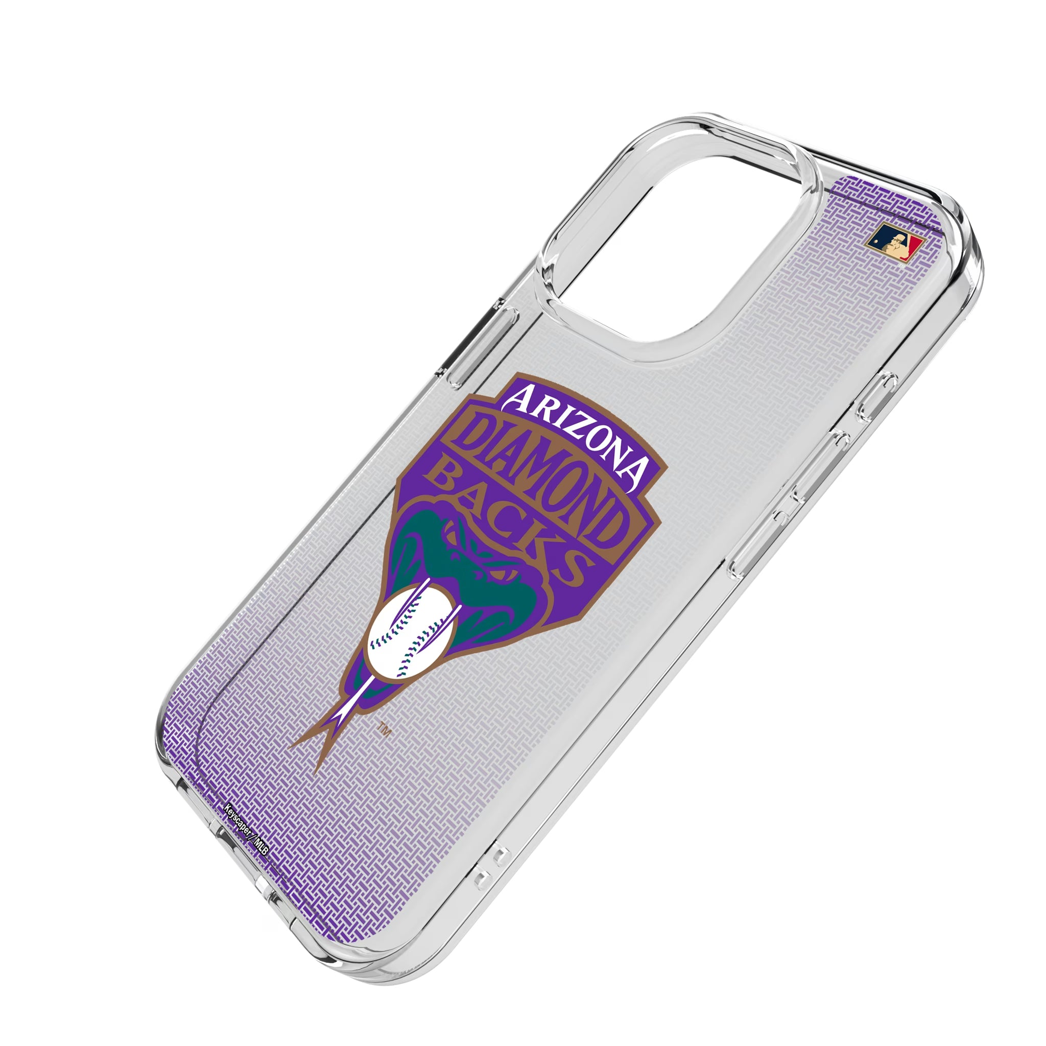 Arizona Diamondbacks 1999-2006 - Cooperstown Collection Linen iPhone Clear Phone Case for Apple iPhone - Isometric View