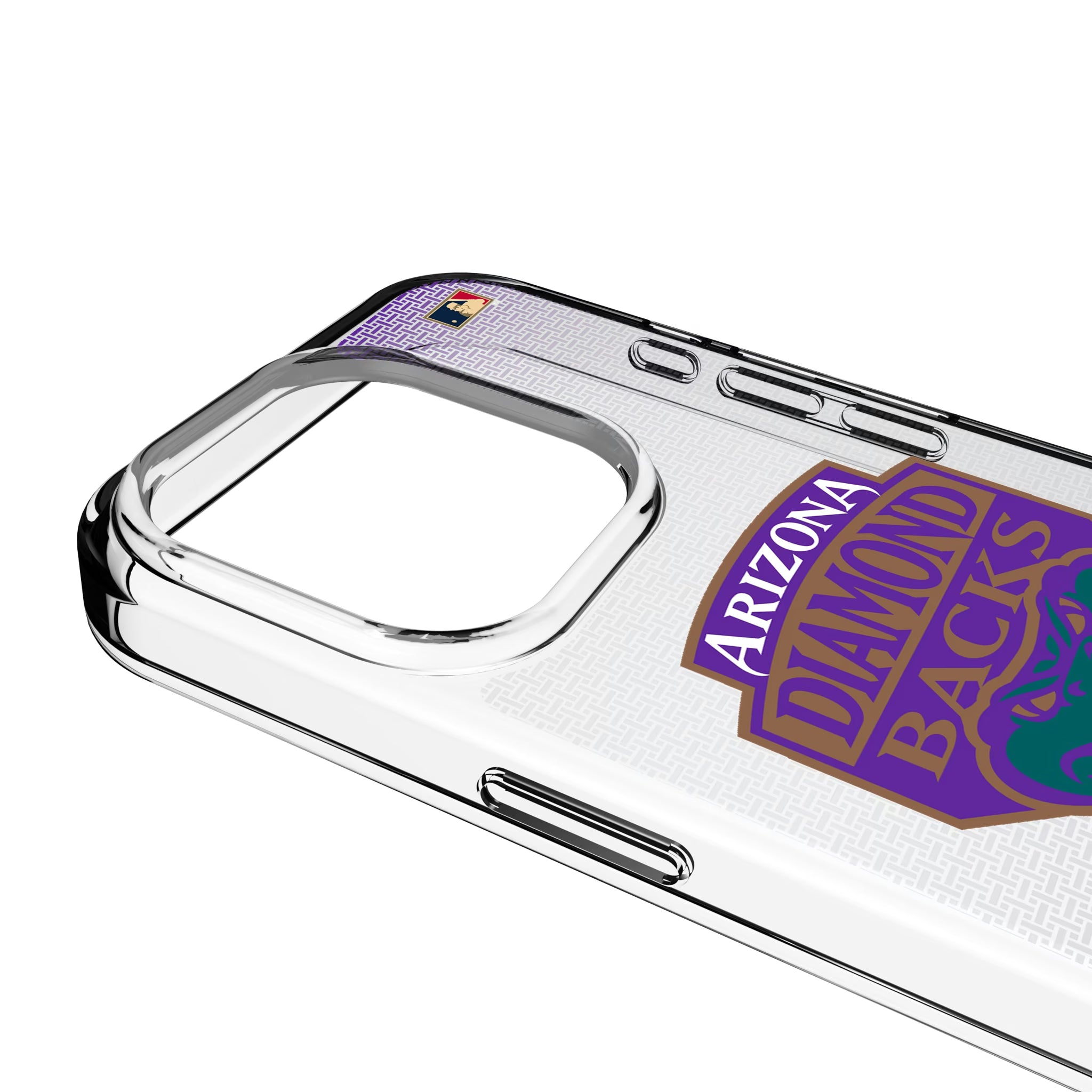 Arizona Diamondbacks 1999-2006 - Cooperstown Collection Linen iPhone Clear Phone Case for Apple iPhone - Detail