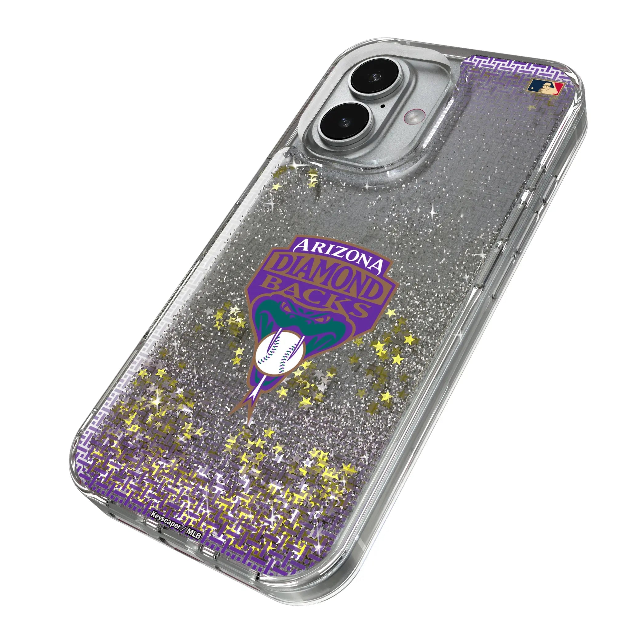 Arizona Diamondbacks 1999-2006 - Cooperstown Collection Linen iPhone Glitter Phone Case for Apple iPhone - Isometric View