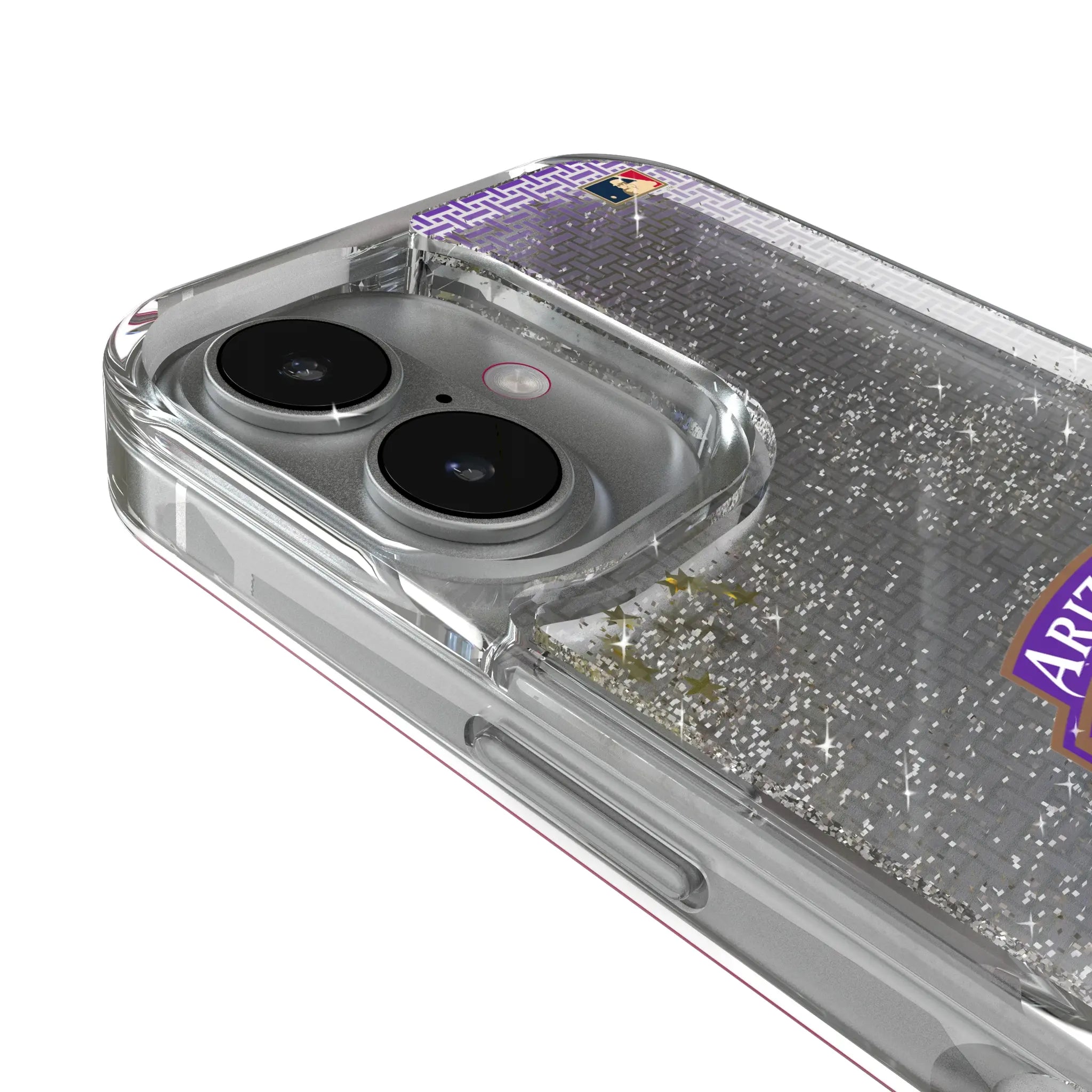 Arizona Diamondbacks 1999-2006 - Cooperstown Collection Linen iPhone Glitter Phone Case for Apple iPhone - Detail