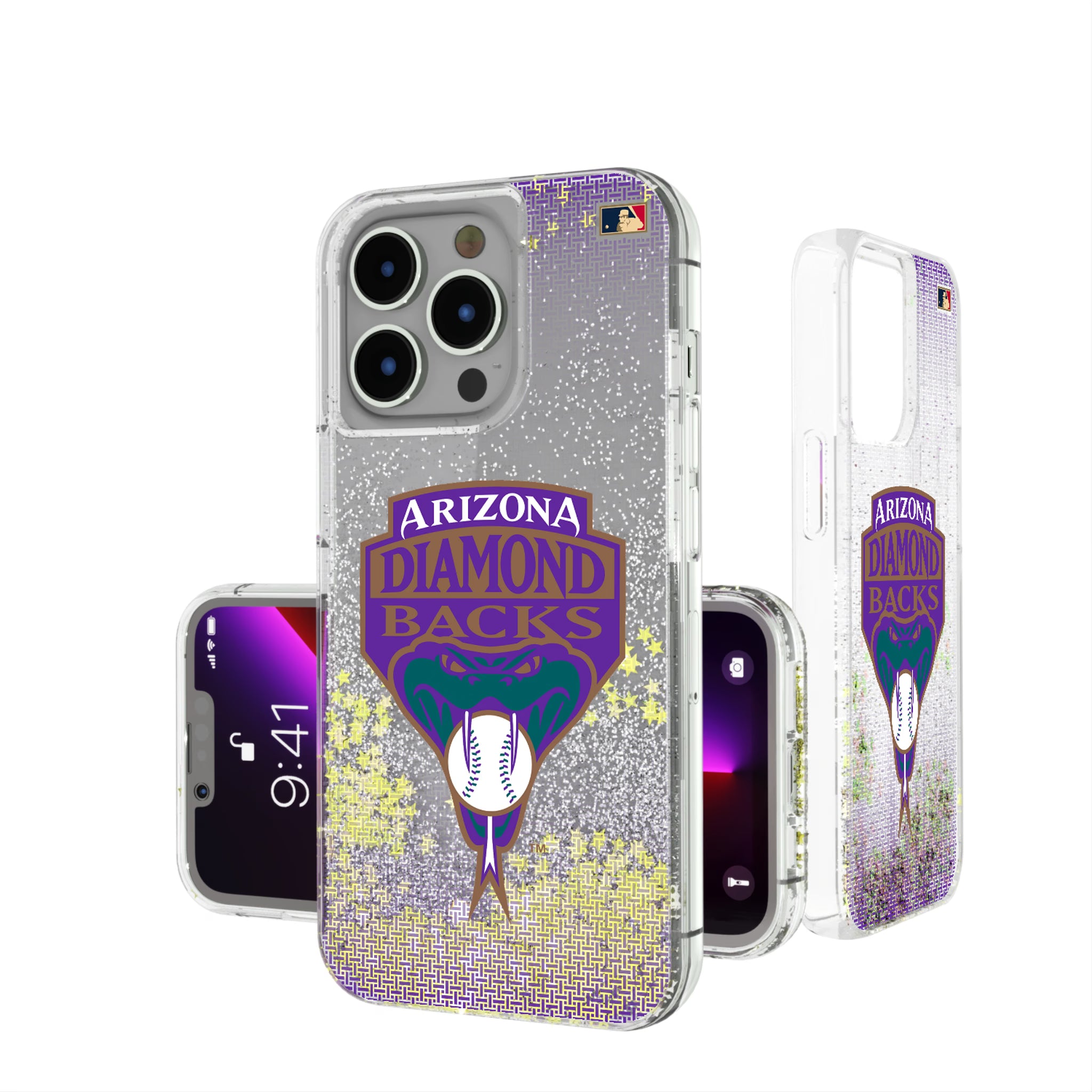 Arizona Diamondbacks 1999-2006 - Cooperstown Collection Linen iPhone Glitter Phone Case for Apple iPhone