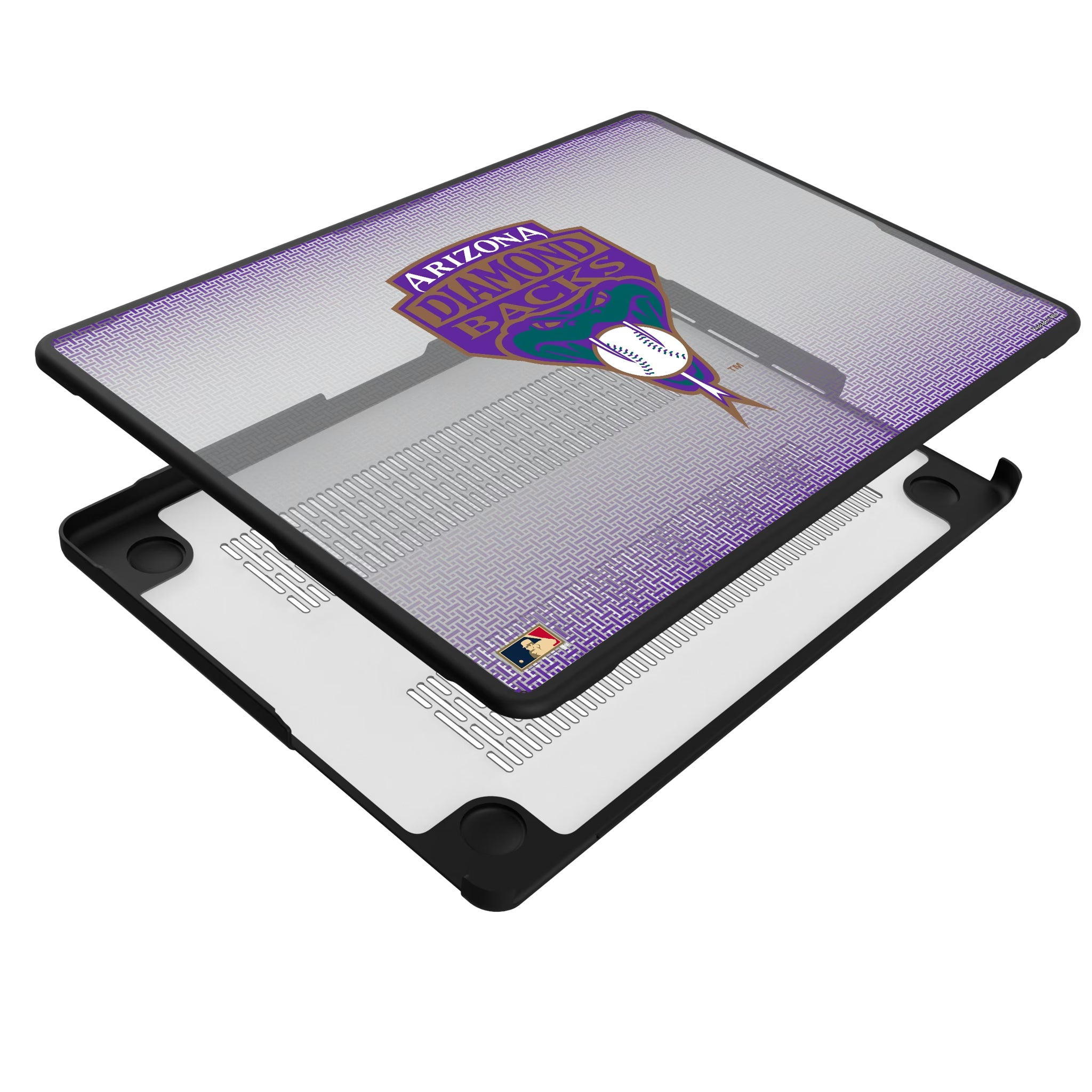 Arizona Diamondbacks 1999-2006 - Cooperstown Collection Linen MacBook Laptop Case for Apple MacBook - Isometric View#Device_MacBook Pro (14-inch, 2021) / MacBook Pro (14-inch, 2023) / MacBook Pro (14-inch, 2024)