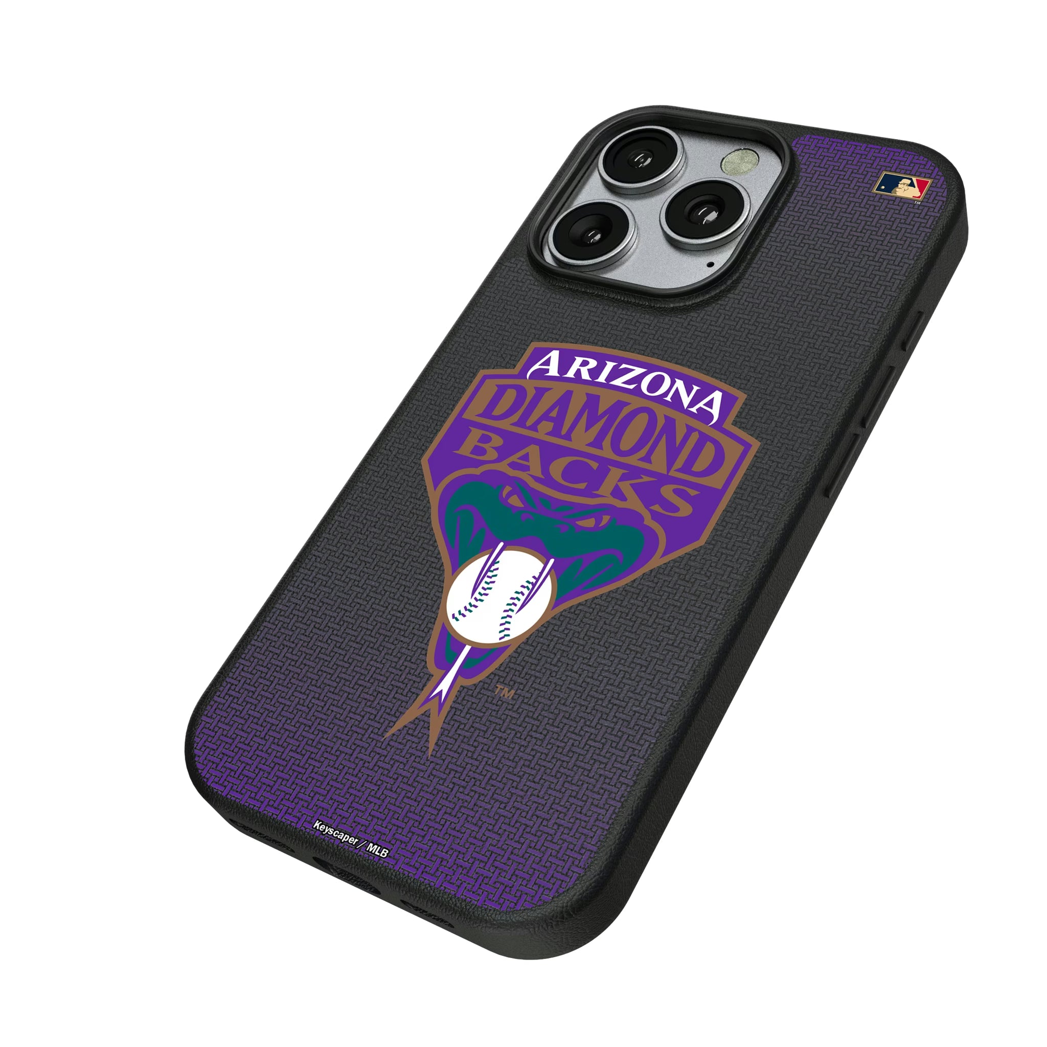 Arizona Diamondbacks 1999-2006 - Cooperstown Collection Linen iPhone MagSafe Compatible Phone Case for Apple iPhone - Isometric View