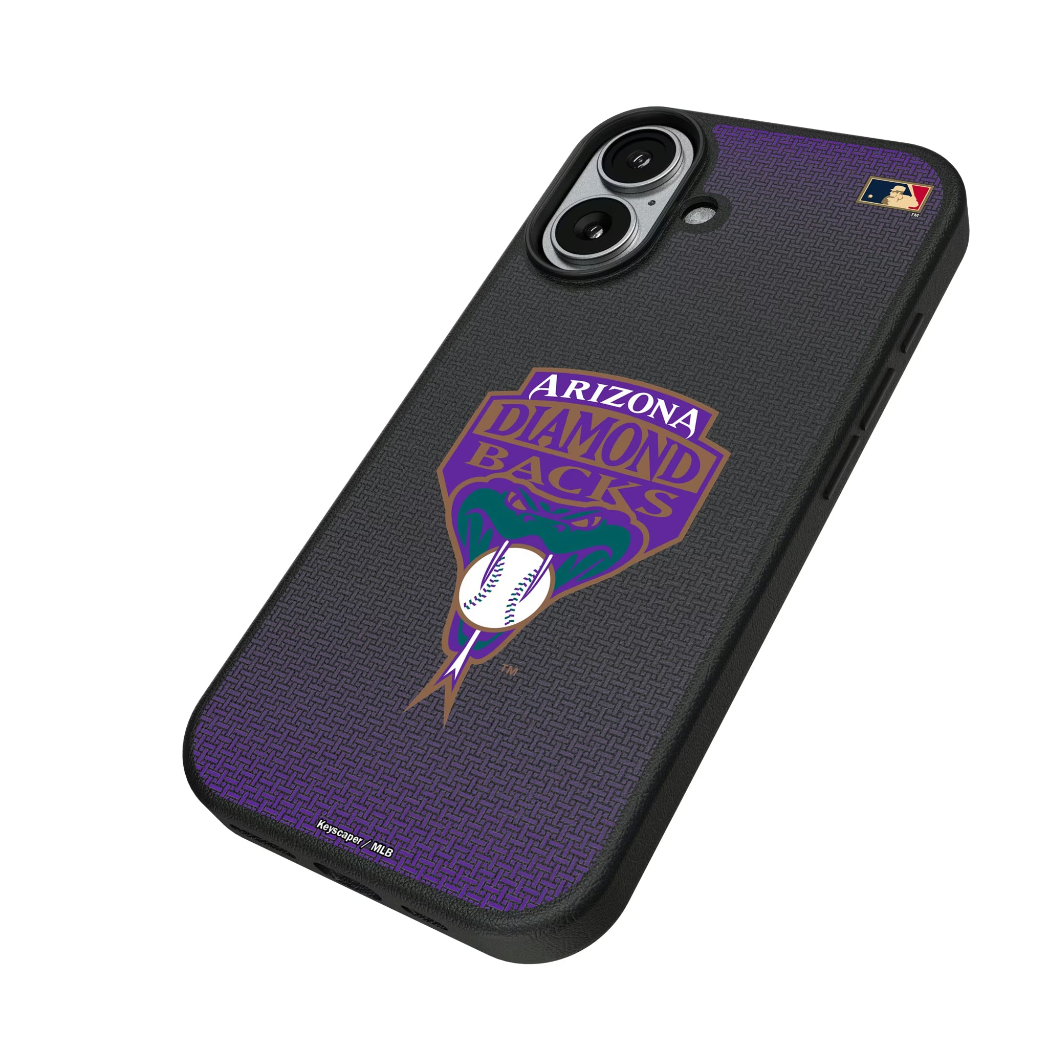 Arizona Diamondbacks 1999-2006 - Cooperstown Collection Linen iPhone MagSafe Compatible Phone Case for Apple iPhone - Isometric View#Device_iPhone 17