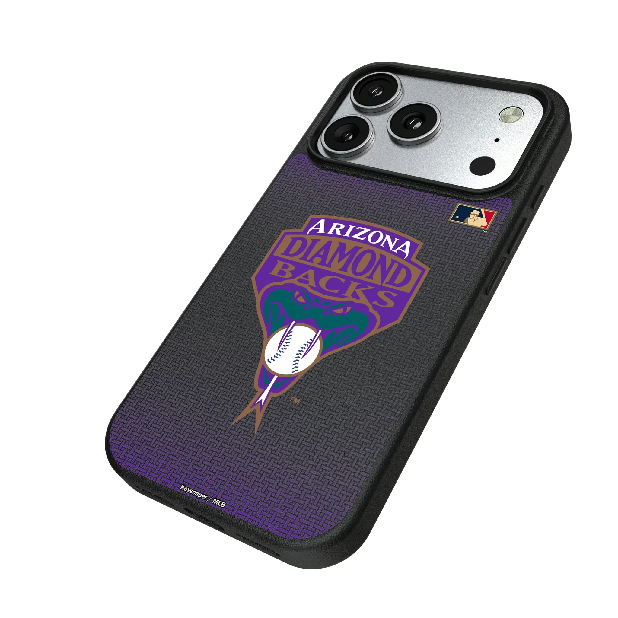 Arizona Diamondbacks 1999-2006 - Cooperstown Collection Linen iPhone MagSafe Compatible Phone Case for Apple iPhone - Isometric View#Device_iPhone 17 Pro