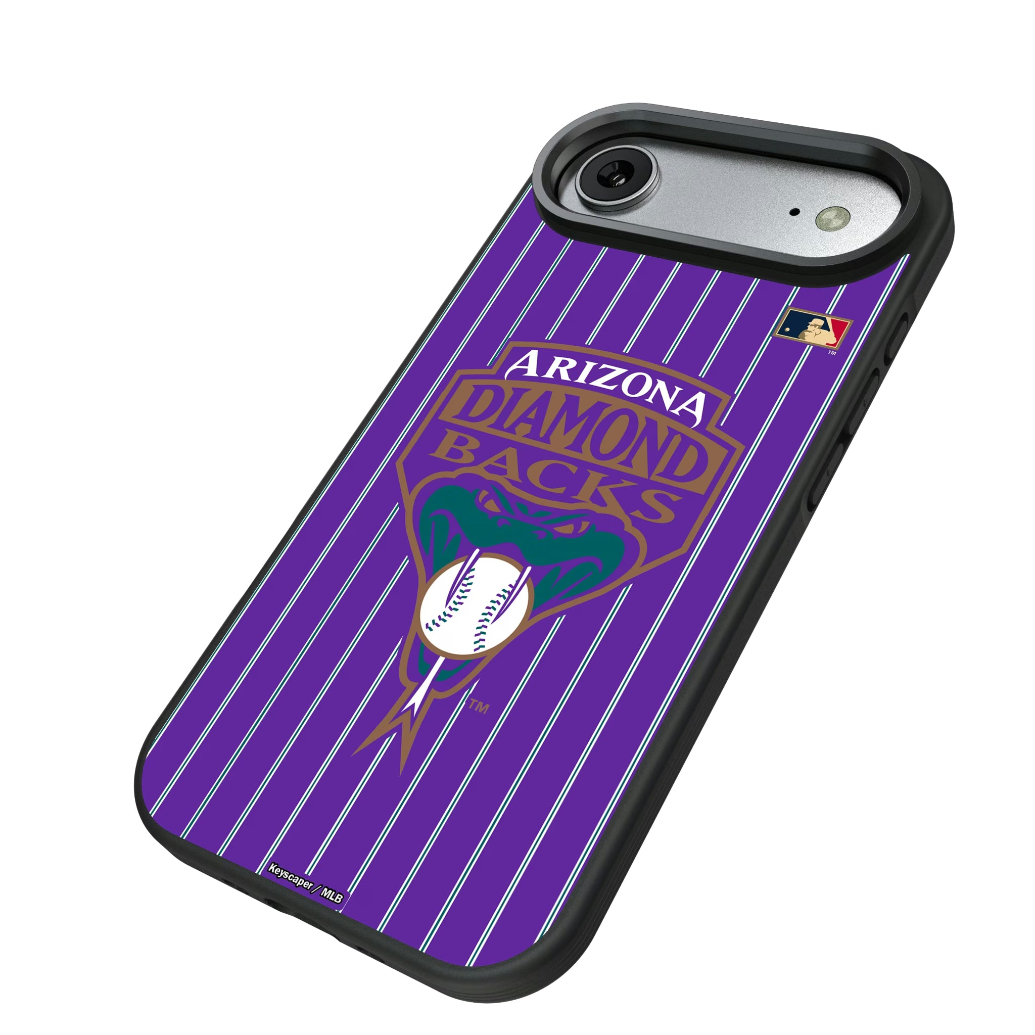 Arizona Diamondbacks 1999-2006 - Cooperstown Collection Pinstripe iPhone Bump Phone Case for Apple iPhone - Isometric View#Device_iPhone Air