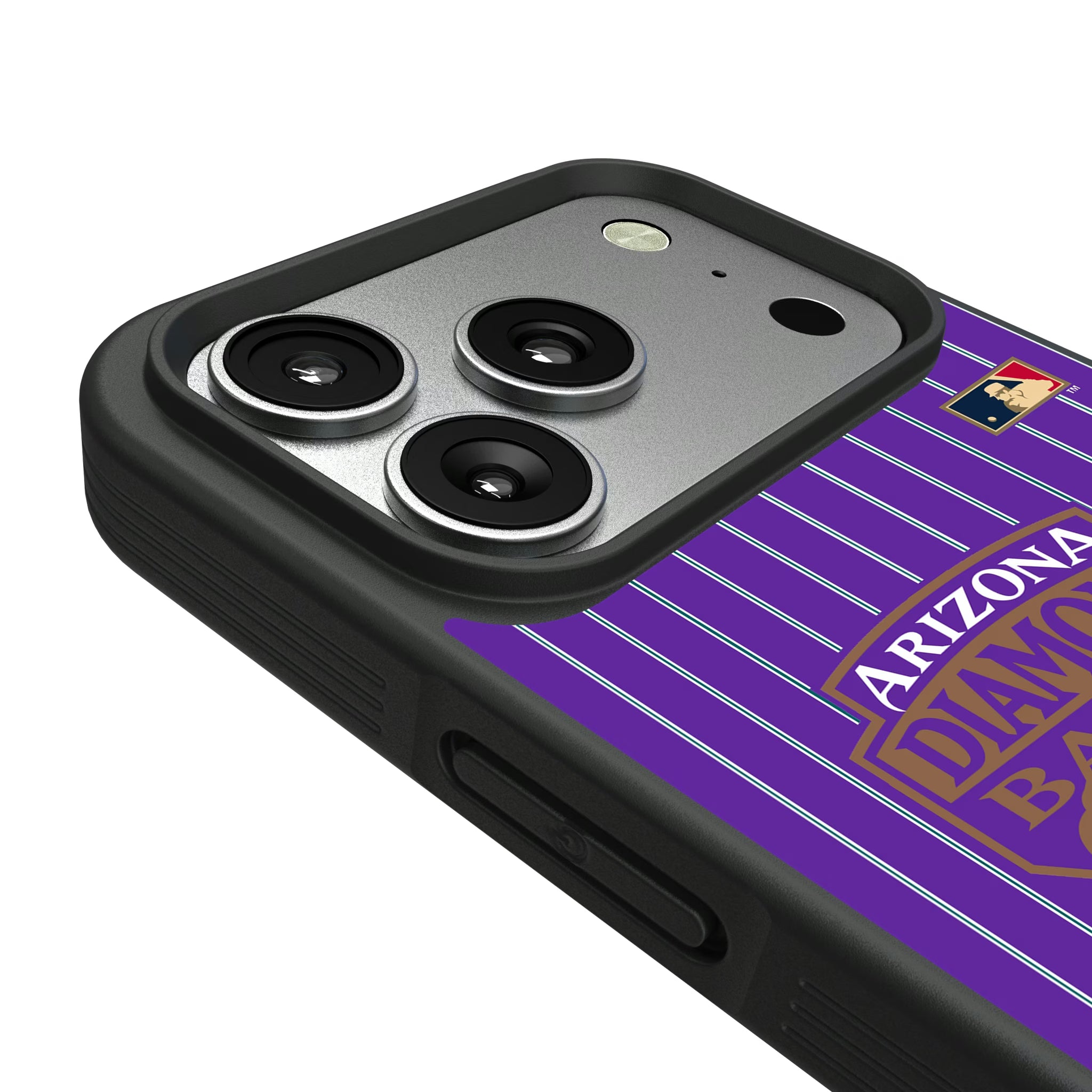 Arizona Diamondbacks 1999-2006 - Cooperstown Collection Pinstripe iPhone Bump Phone Case for Apple iPhone - Detail#Device_iPhone 17 Pro